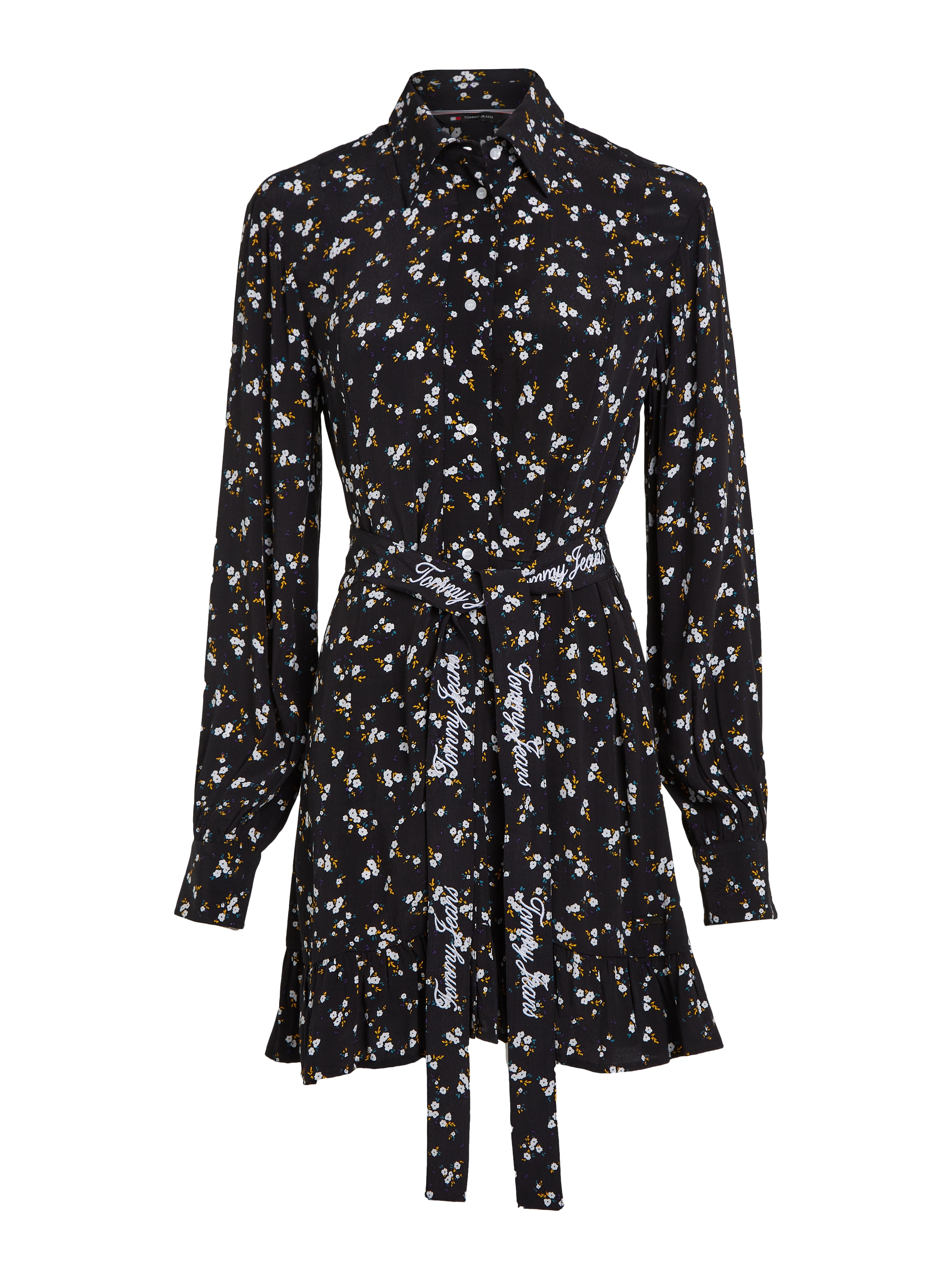 Tommy Jeans Curve Blusenkleid »TJW MINI FLORAL BELTED DRESS EXT«, Große Größen