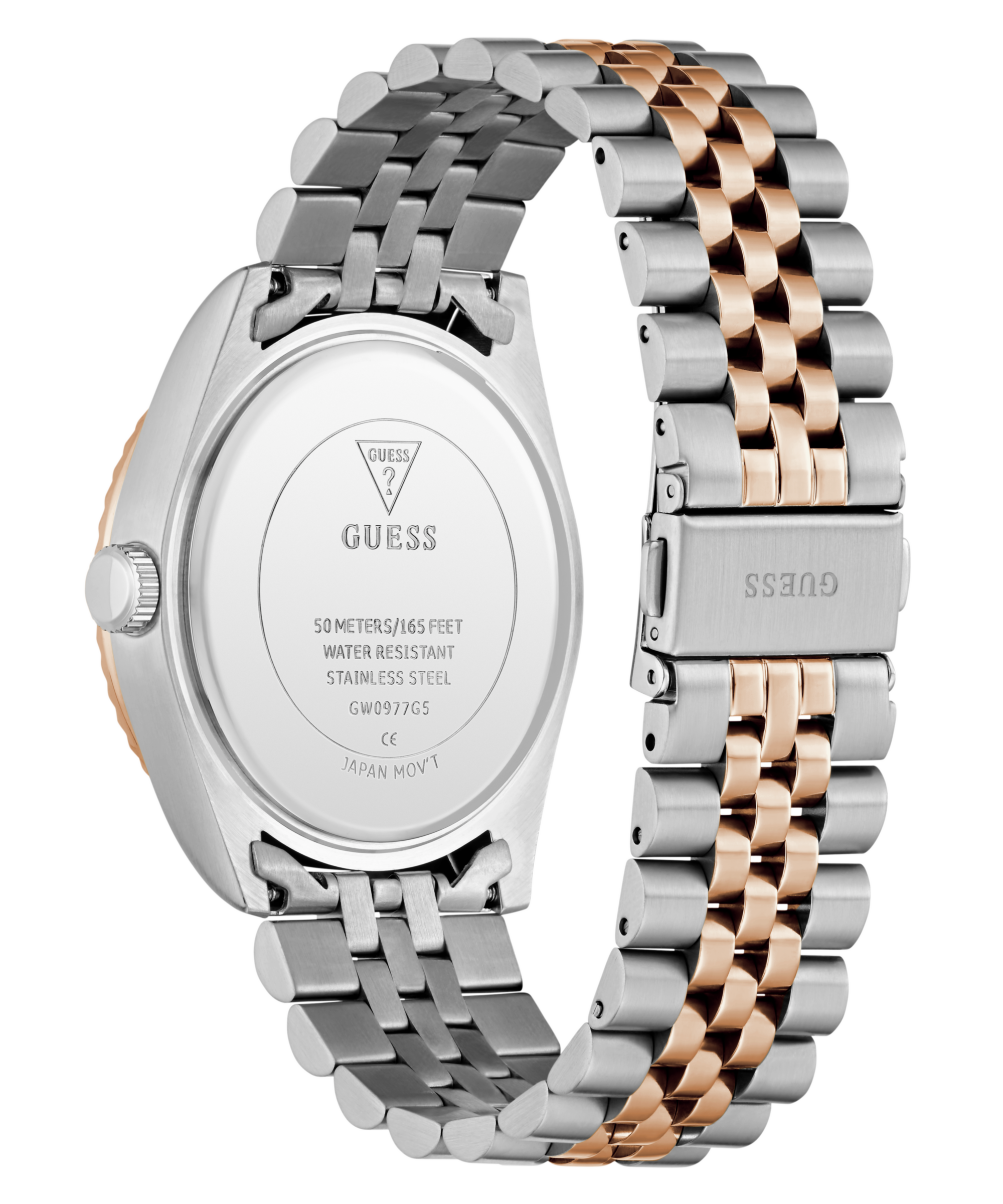 Guess Quarzuhr »JADEN« Armbanduhr, Herrenuhr, Edelstahlarmband, Datum