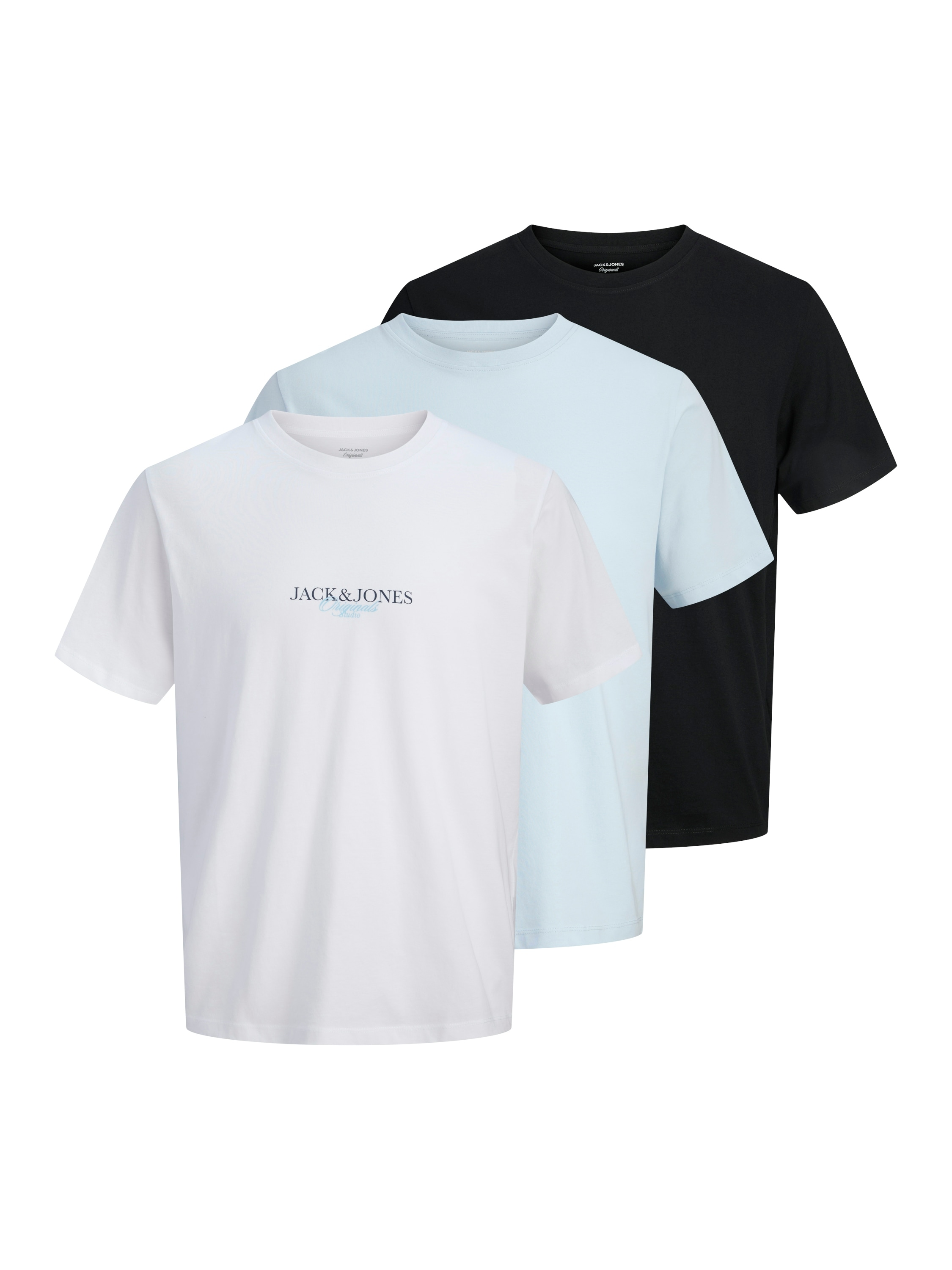 Jack & Jones Rundhalsshirt »JORBILLYBURG TEE SS CN 3PK MP FST«, (Packung, 3 tlg.)