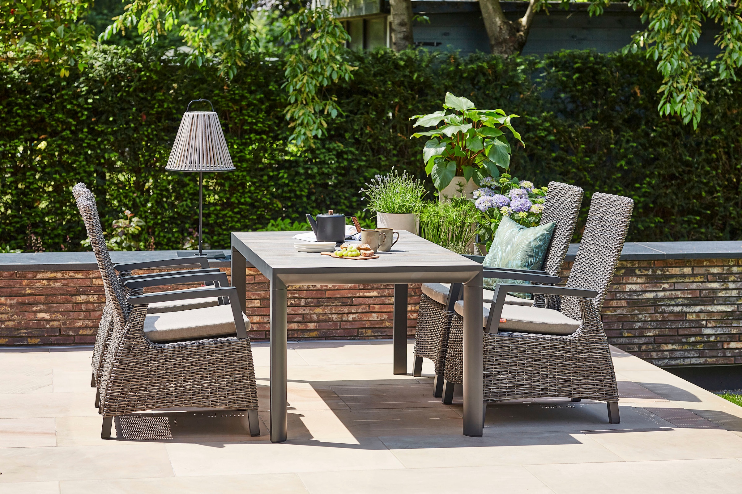Siena Garden Garten-Essgruppe »Corido«, (Set, 13 tlg.), bestehend aus 6 Sesseln, 6 Kissen und 1 Tisch