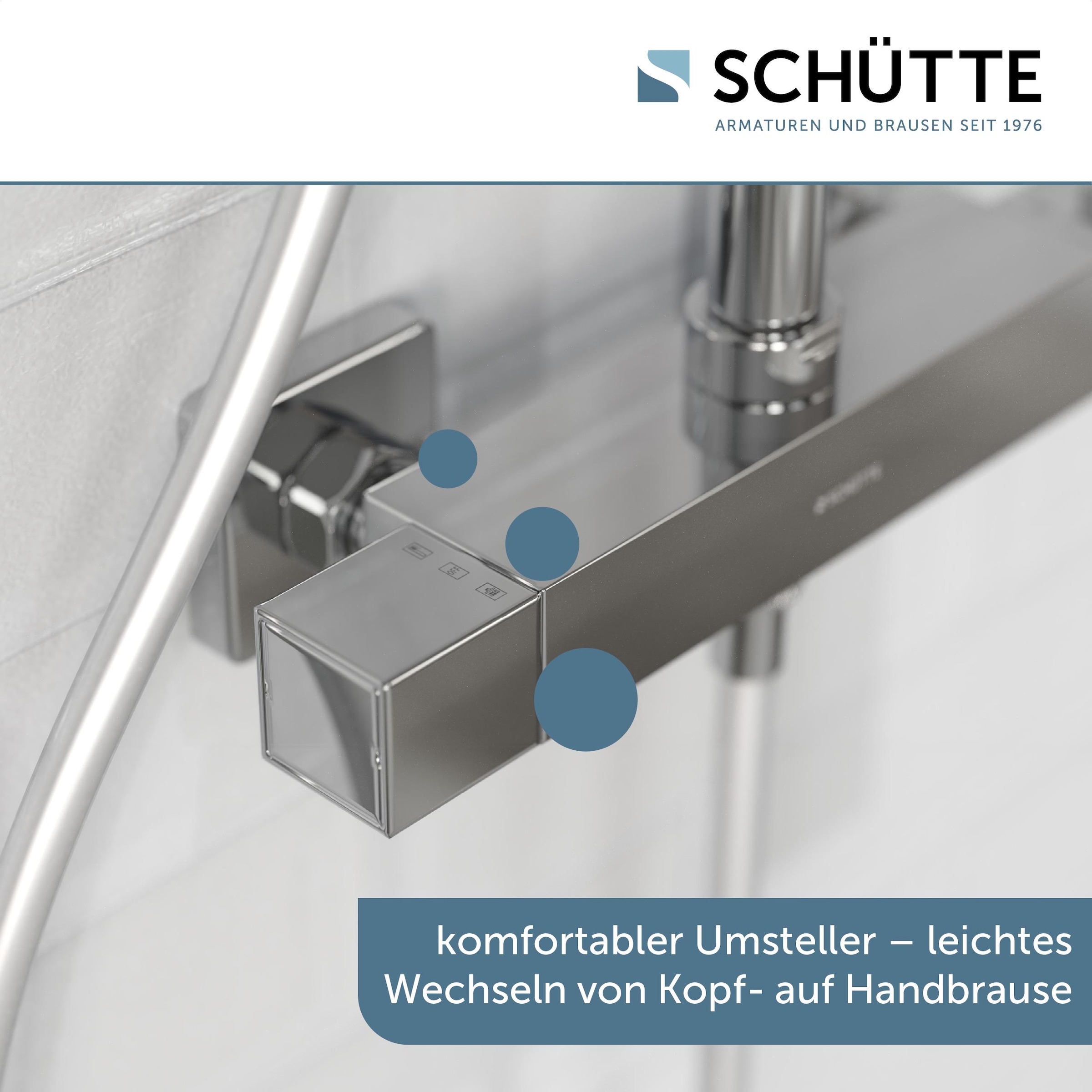 Schütte Duschbrause »TRENTO« Set,  mit Thermostatarmatur, 3-fach verstellbar, Antikalk-Noppen