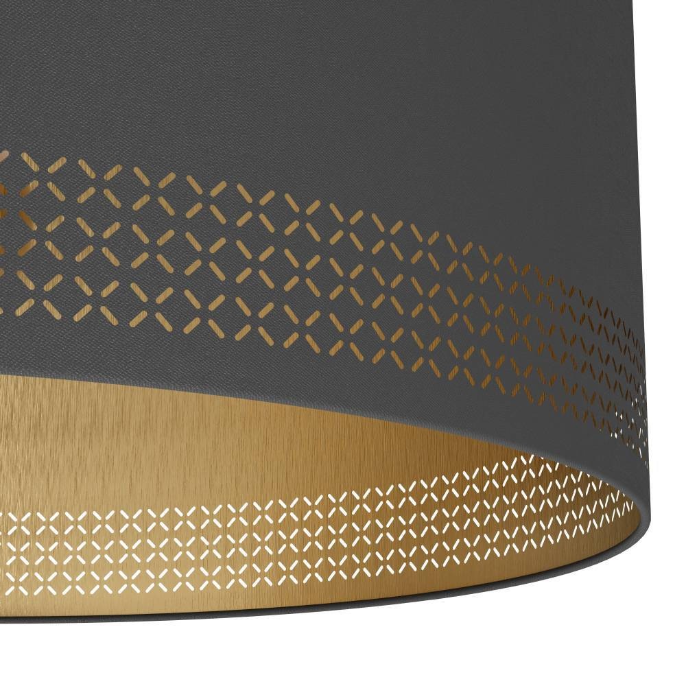 EGLO Hängeleuchte »ESTEPERRA Hängelampe, Textil, exkl. Leuchtmittel Retro« E27 1 Stk. Hängelampe Vintage aus Stahl und Textil in Schwarz, Gold, E27