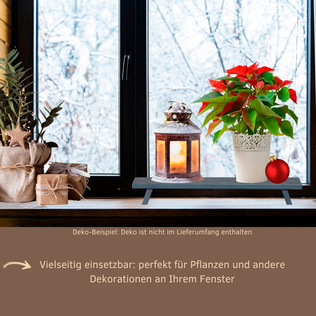 Weigla Schwibbogen-Fensterbank »Weihnachtsdeko«, aus Buchenholz, Tiefe ca. 7,5 cm