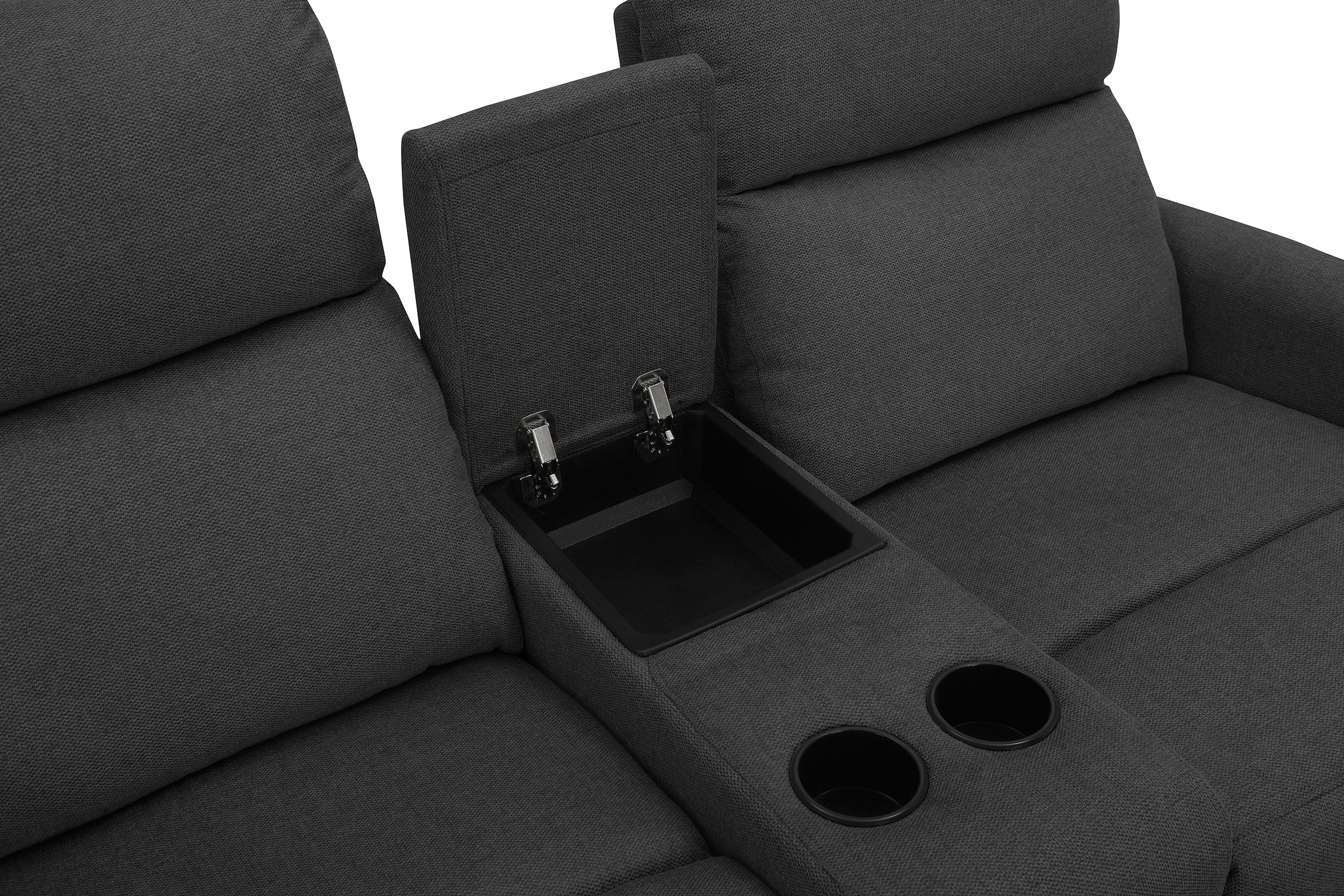 Home affaire 2-Sitzer »Daoulas, 2er-Kinosofa, TV-Sessel, Multimedia-Sofa«, Kinosofa mit Relaxfunktion, Getränkehalter und Stauraum