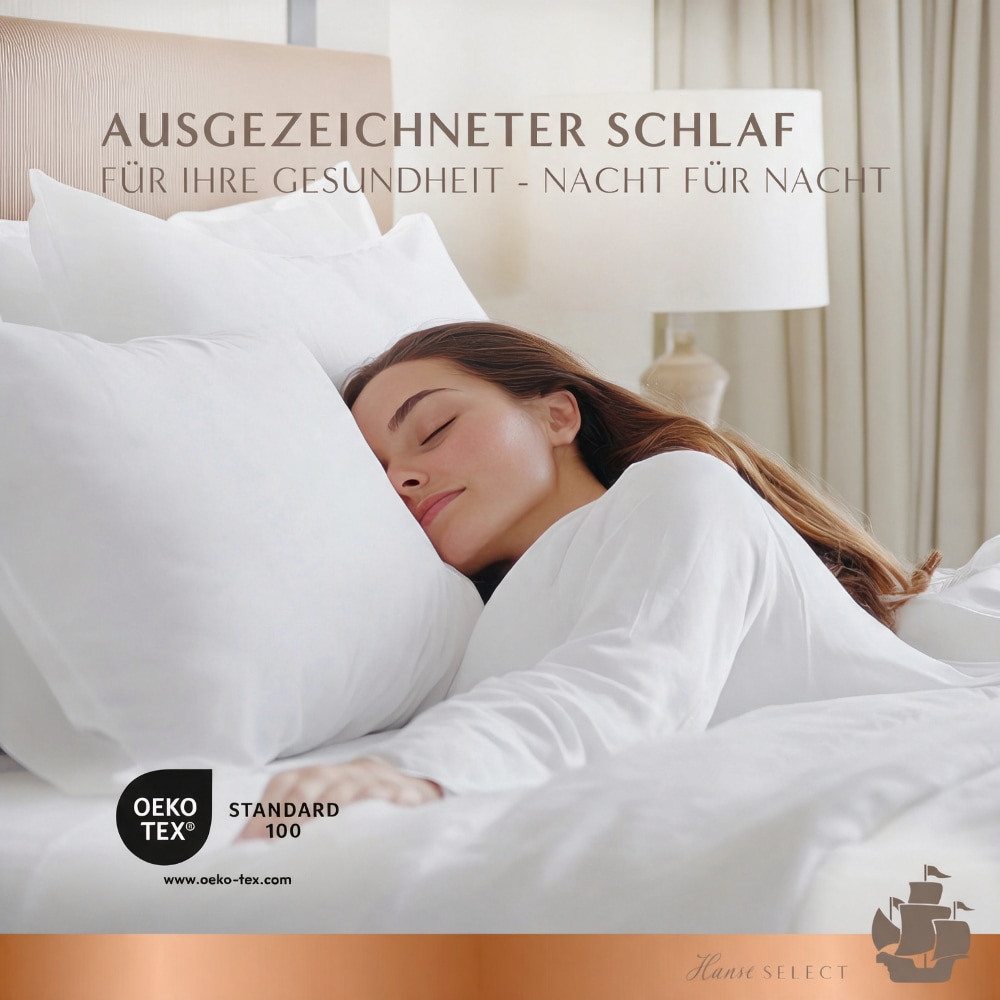 Hanse mit Kogge Microfaserbettdecke »Hanse Select federfrei, Luxushotel, Ganzjahresdecke, Made in Germany« normal Füllung 100% hochwertige 6D-Hohlfaser 1 Stk. tlg. hochwertige Bettdecke 135x200 cm, 155x220 cm & weitere Größen