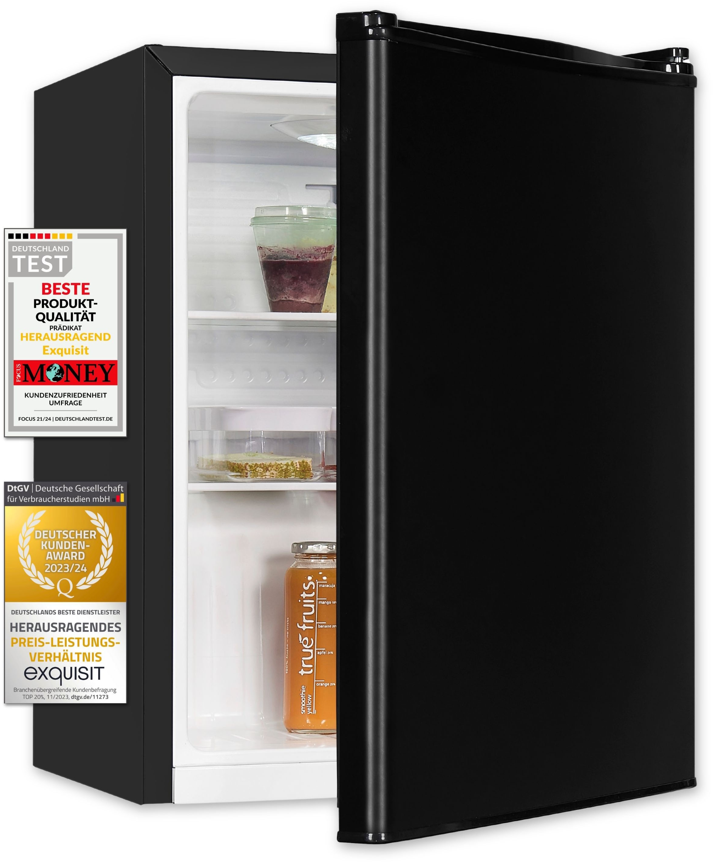 exquisit Kühlschrank »KB60-V-090E schwarz«, 52 L Volumen
