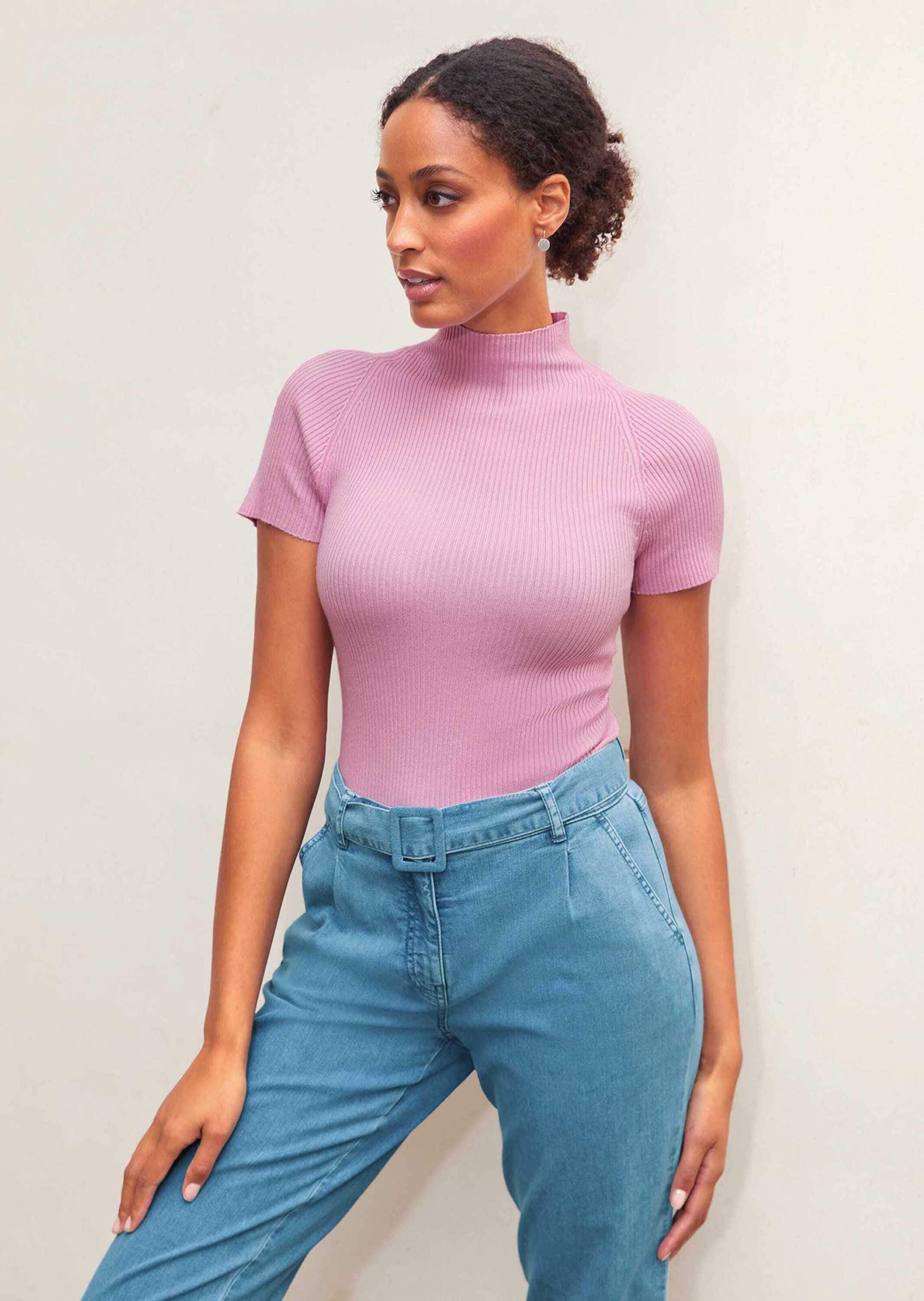 MADELEINE Longpullover »Strickoberteil Kurzarm-Pullover aus Strick« Pullover mit Kurzarm