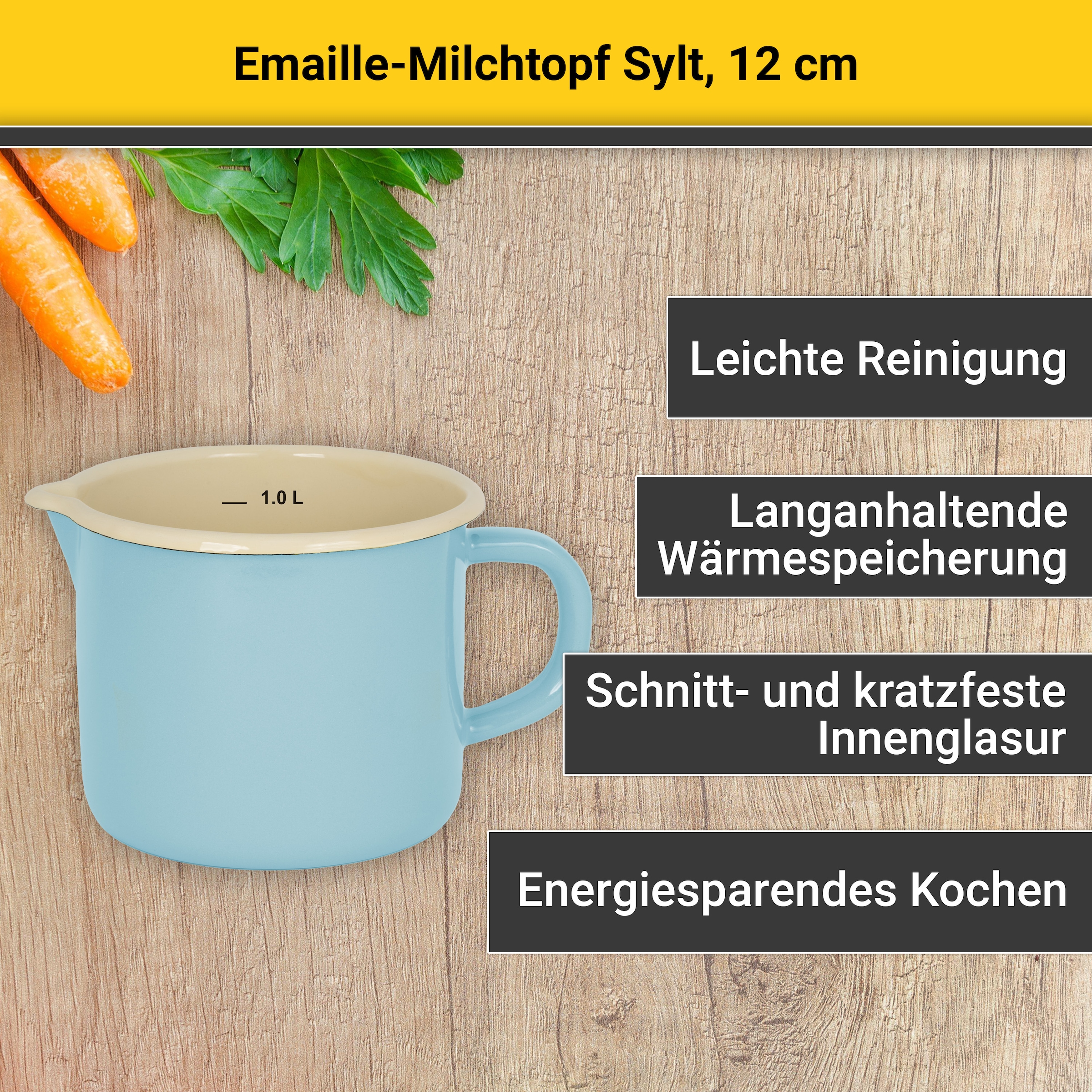 Krüger Milchtopf »Sylt« 1 Stk. tlg. Emaille