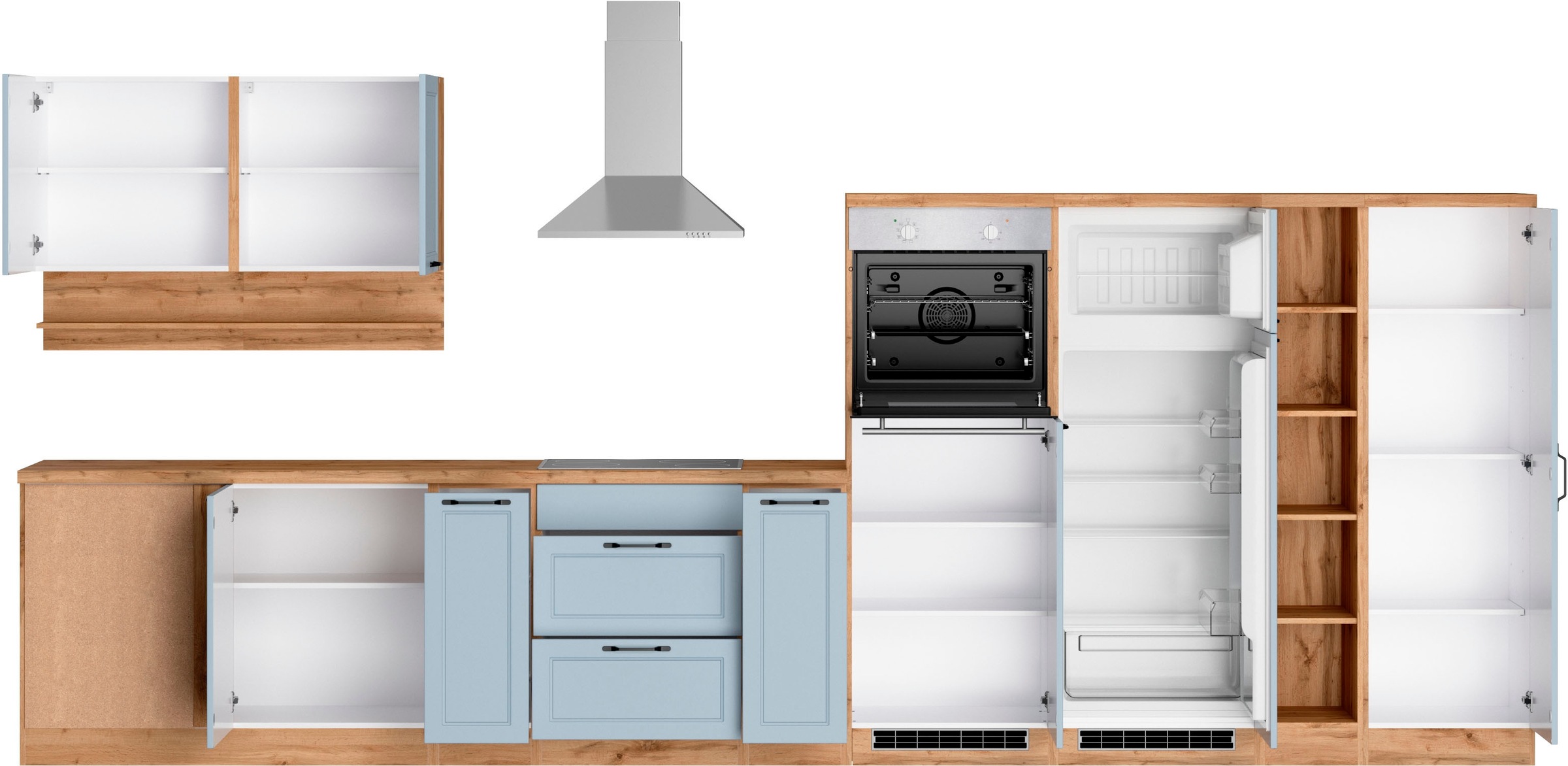 KOCHSTATION Winkelküche »KS-Lana« Stellbreite 240/440 cm, wahlweise mit E-Geräten