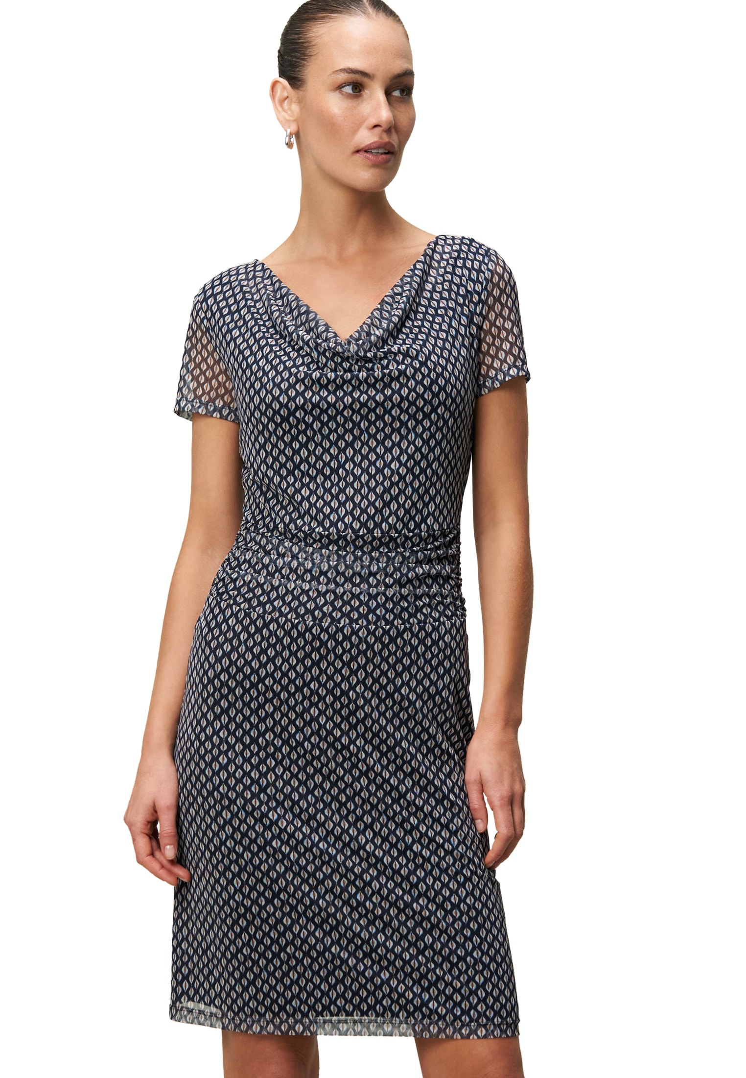 Zero Meshkleid »Mesh-Kleid mit Wasserfallausschnitt«