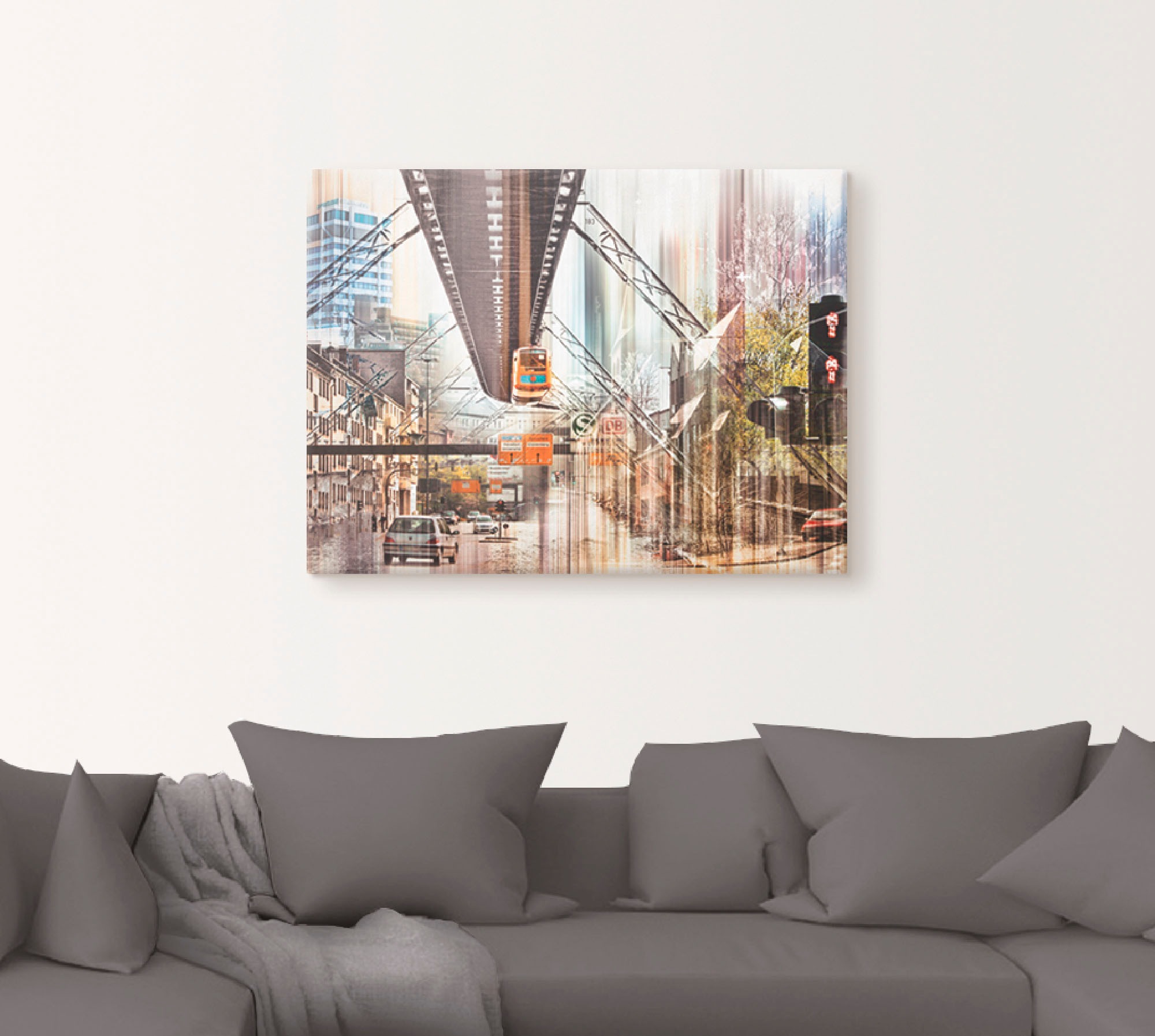 Artland Leinwandbild »Wuppertal NRW Ruhrgebiet Collage« Deutschland 1 Stk. tlg. auf Holzrahmen gespannt