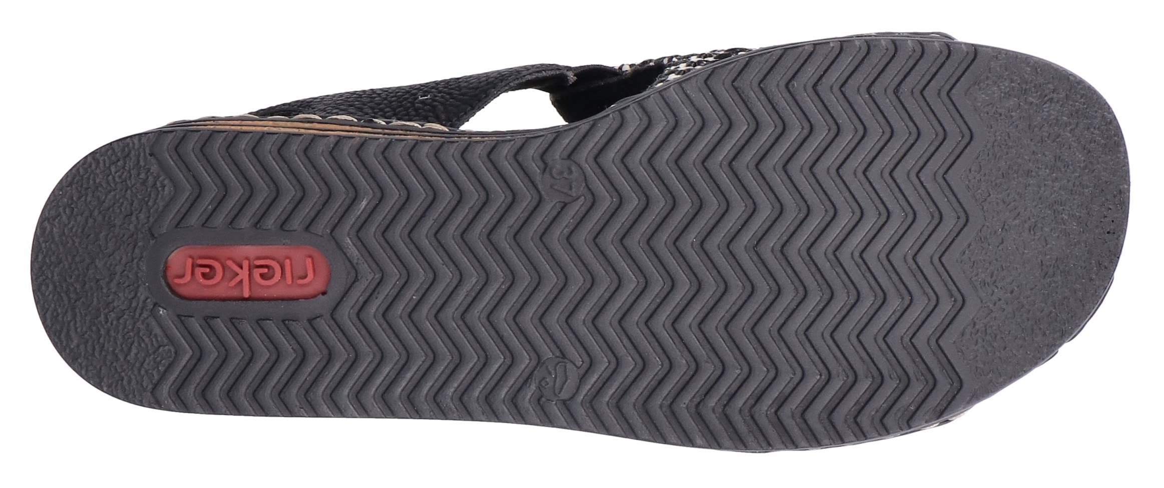 Rieker Keilsandalette, Sommerschuh, Strandschuh, Sandale in Flechtoptik