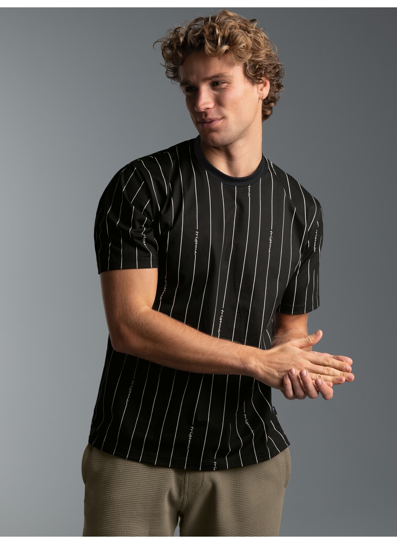 Trigema T-Shirt »TRIGEMA T-Shirt mit Allover Streifen-Muster« 1