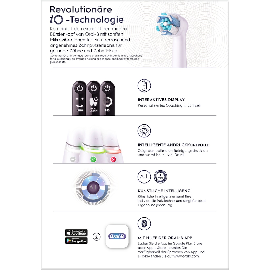 Oral-B Elektrische Zahnbürste »iO Series 6«, 1 St. Aufsteckbürsten