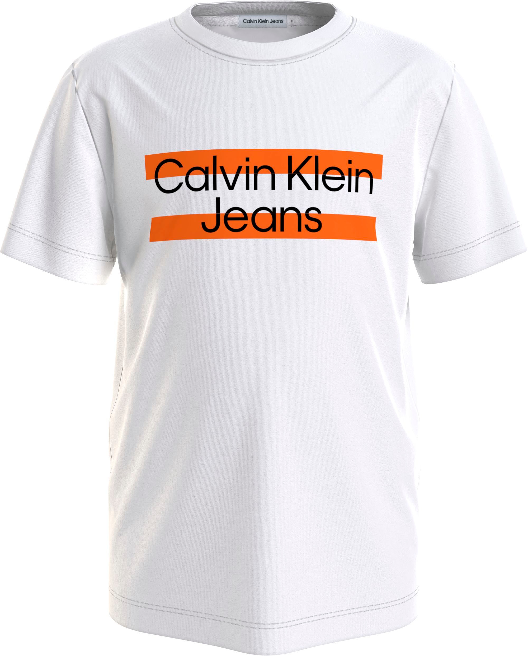 T-Shirt, bei Klein Logodruck Calvin der auf Brust mit Klein Jeans OTTO Calvin