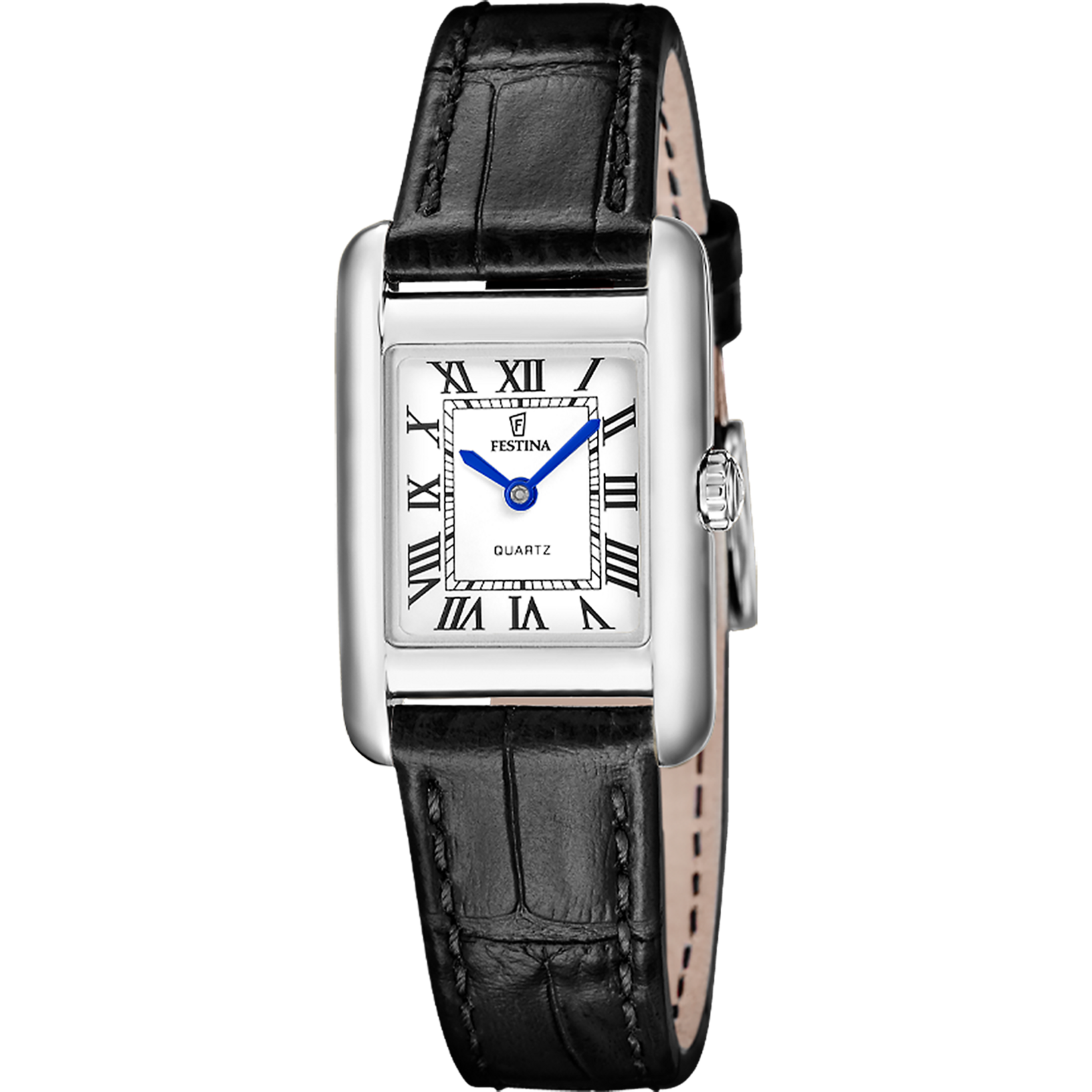 Festina Quarzuhr »On the Square« Armbanduhr, Damenuhr, Lederarmband, analog