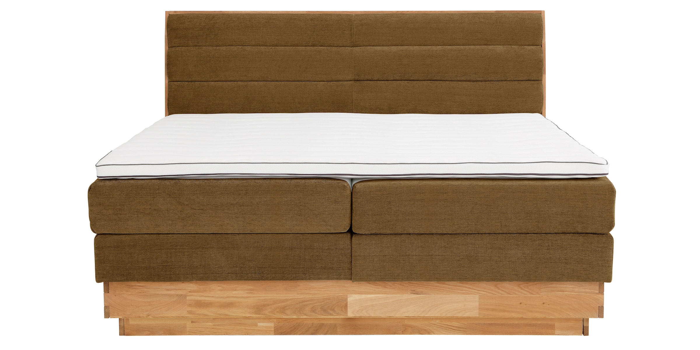 OTTO products Boxspringbett »Jenna«, ohne LED-Beleuchtung, mit zertifizierten, recycelten Bezugsstoffen