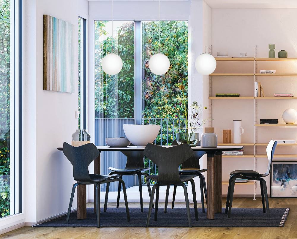 EGLO Hängeleuchte »RONDO Pendellampe, Metall in silber, Glas in Opal matt weiß, E27«, 1 flammig, Leuchtmittel E27 | Leuchtmittel wechselbar-ohne Leuchtmittel, Esszimmerlampe, zeitloses Design, modern, schlicht, 110x20cm
