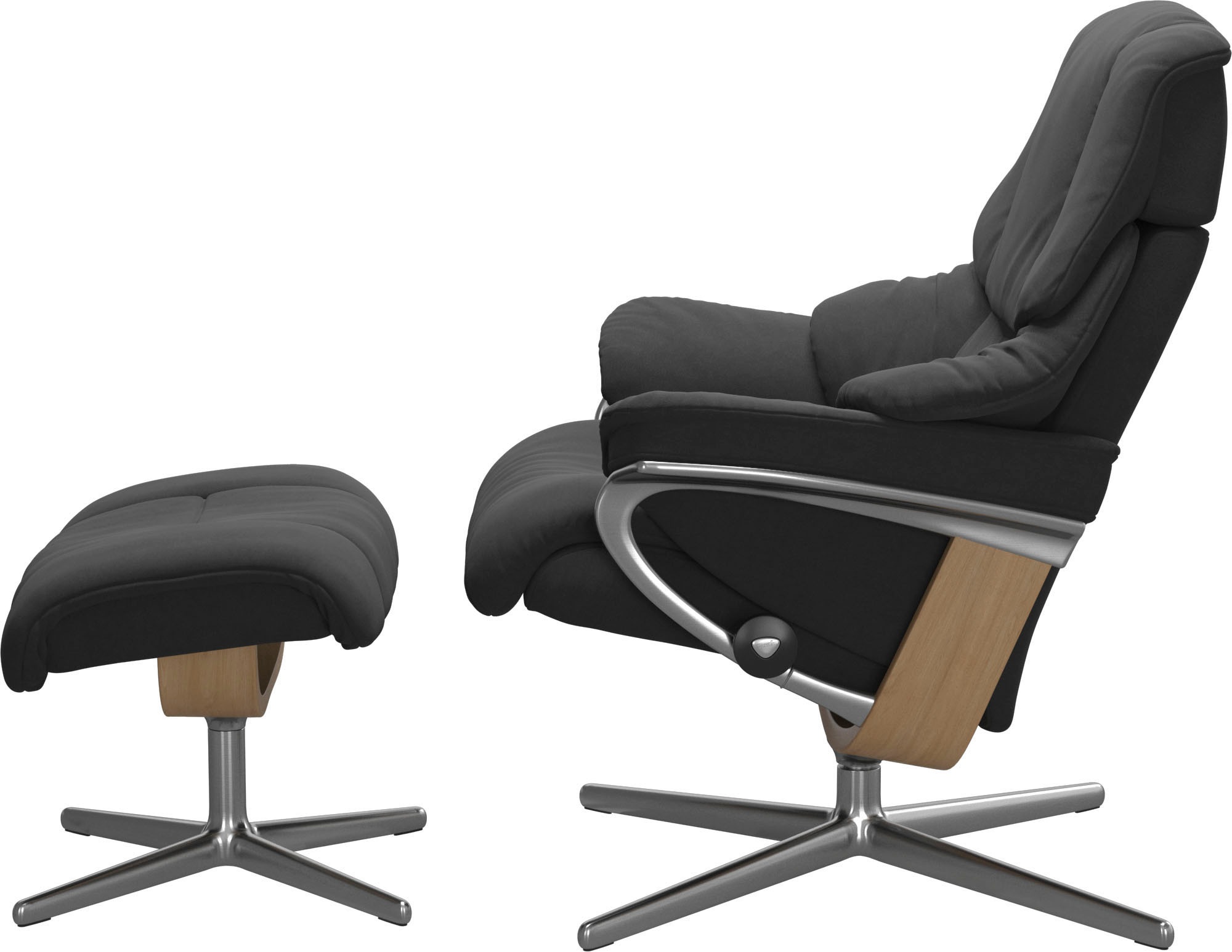 Stressless® Fußhocker »Reno« mit Cross Base, Größe S, M & L, Holzakzent Eiche