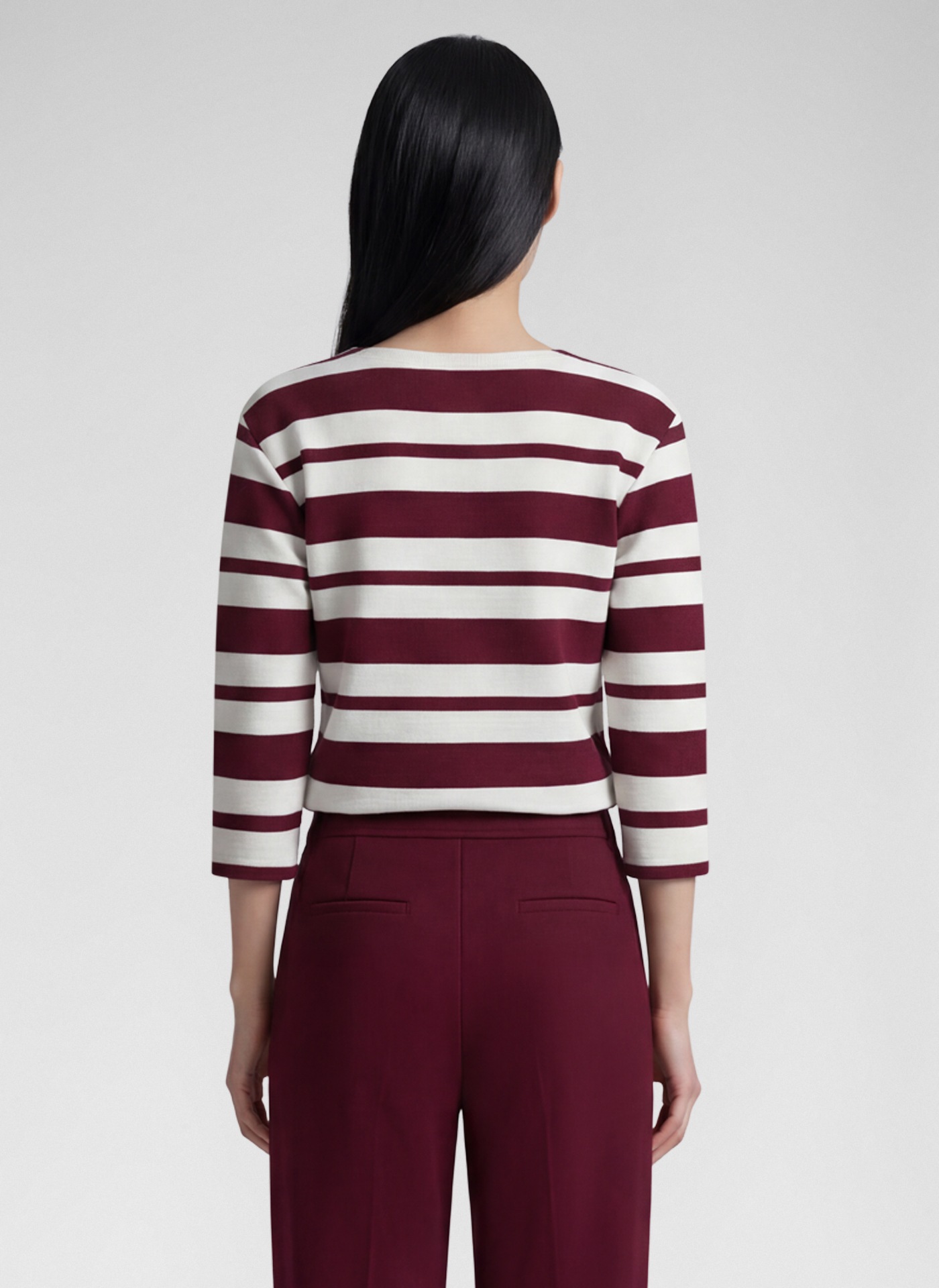Rabe 3/4-Arm-Shirt im Streifen-Design und mit Glitzersteinen