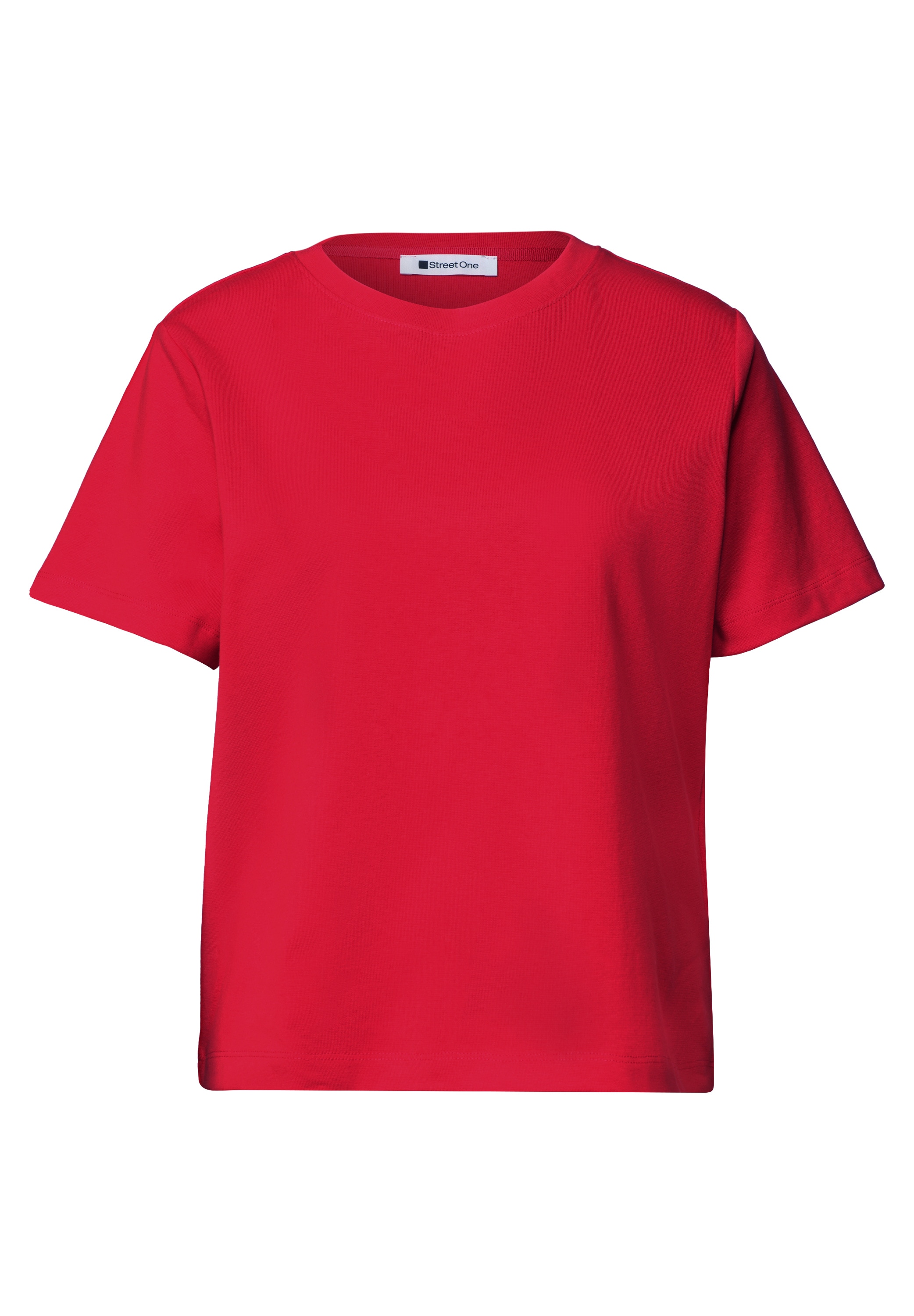 STREET ONE Kurzarmshirt Sommershirt im verkürzten Schnitt