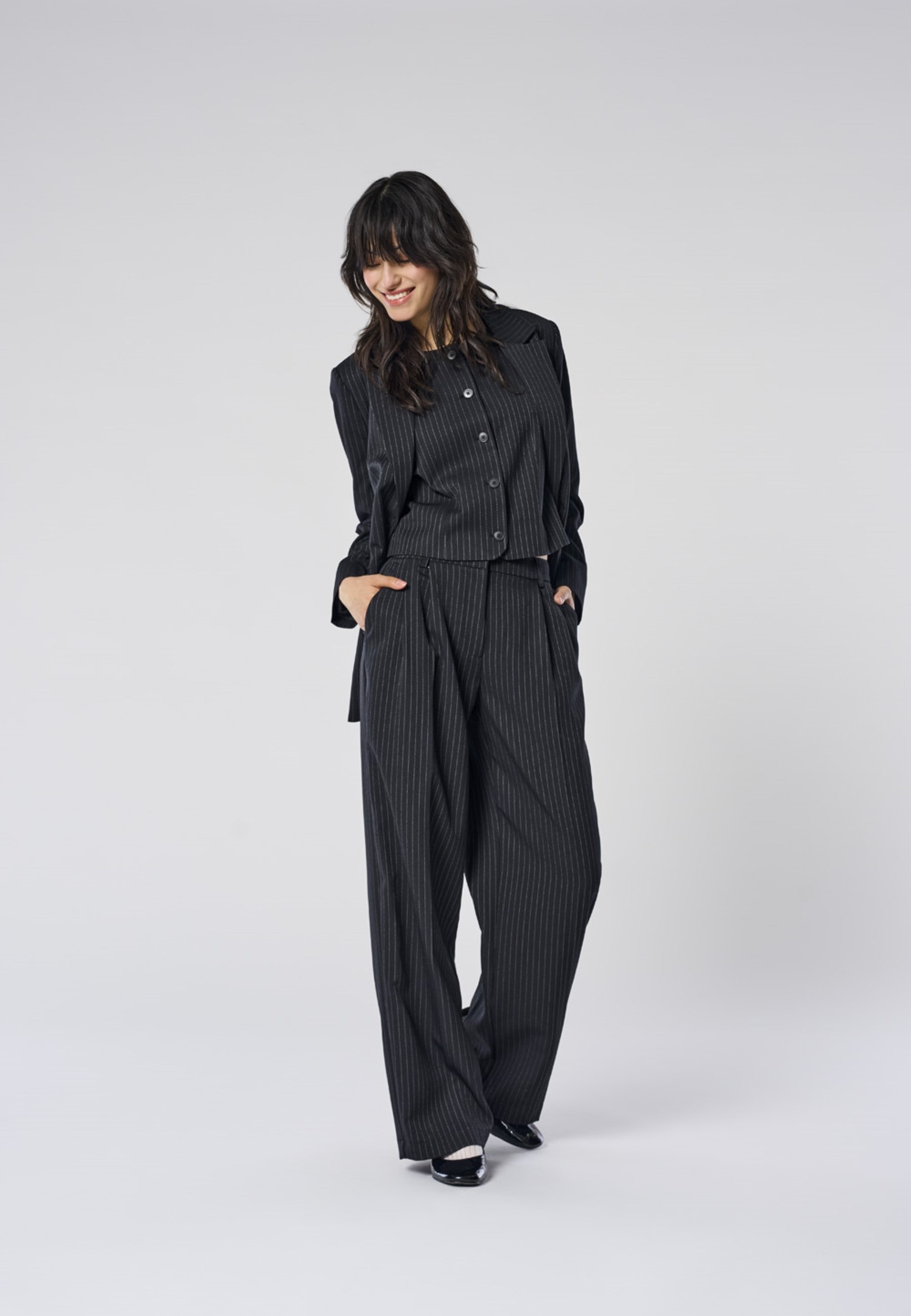 ONLY Anzughose »ONLREINA HW PLEAT STR PINS PANT TLR NOOS«