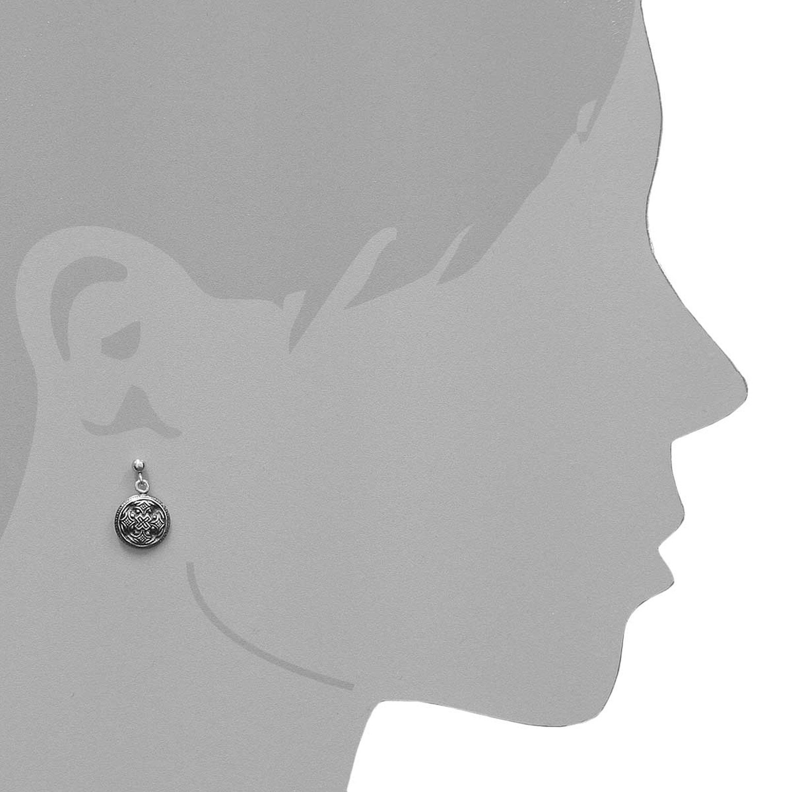 OSTSEE-SCHMUCK Paar Ohrhänger »- Hiddensee 13 mm rund - Silber 925/000 -,«