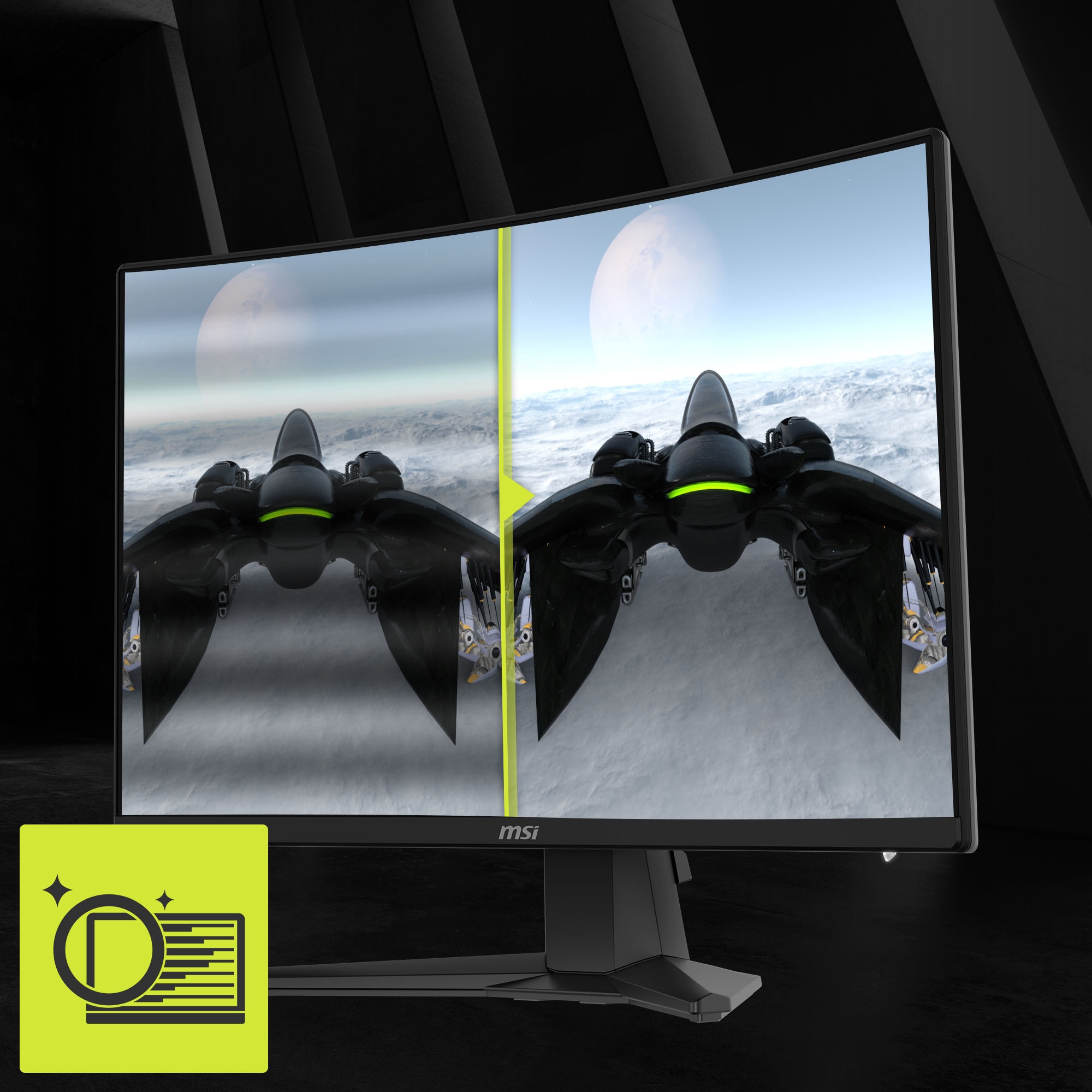 MSI Curved-Gaming-Monitor »MAG 242C«, 59,9 cm/24 Zoll, 1920 x 1080 px, Full HD, 1 ms Reaktionszeit, 180 Hz, neig-,schwenk-, höhenverstellbar, Pivot.Speaker