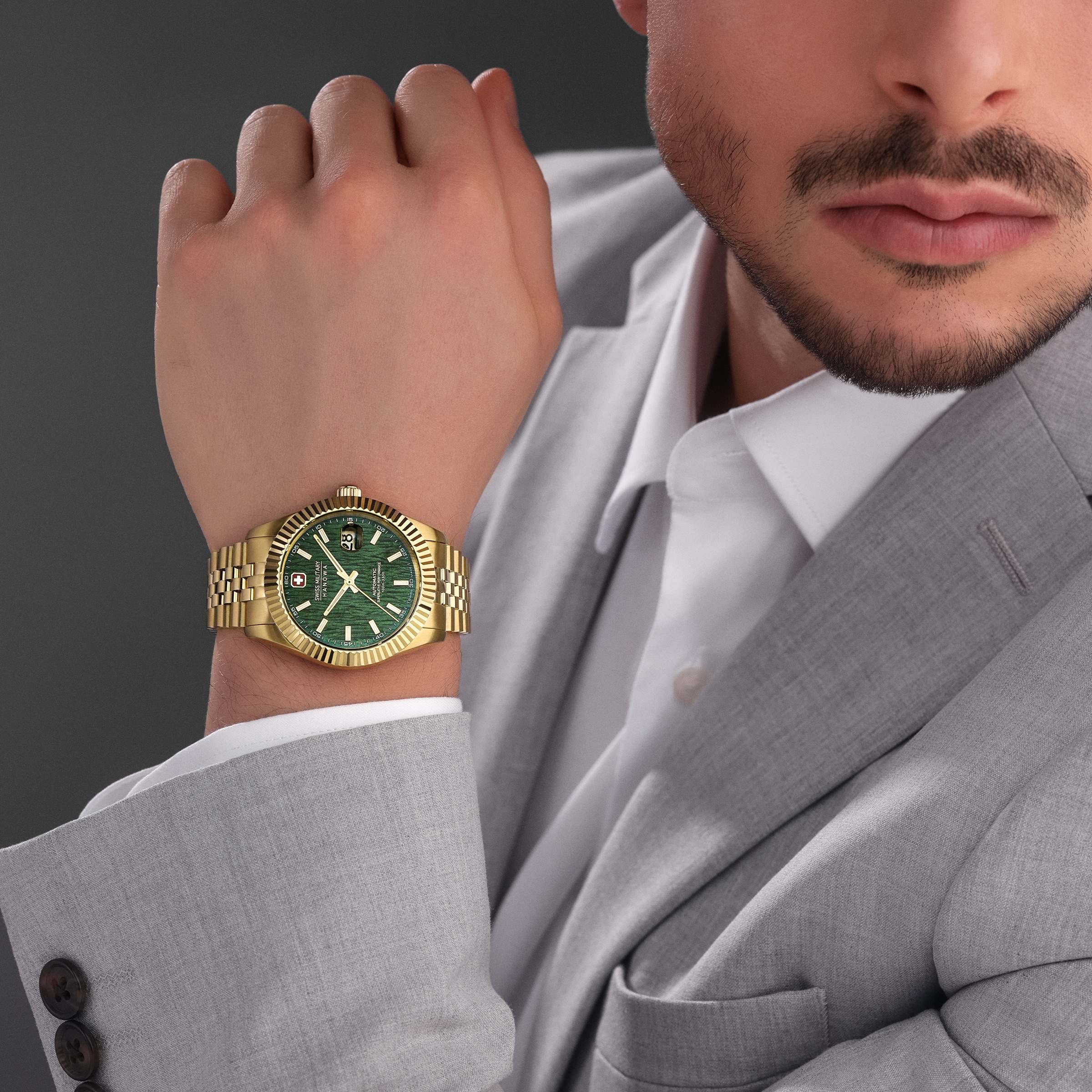 Swiss Military Hanowa Automatikuhr »Master Diligenter« Armbanduhr, Herrenuhr, Swiss Made, Mechanische Uhr, Edelstahlarmband