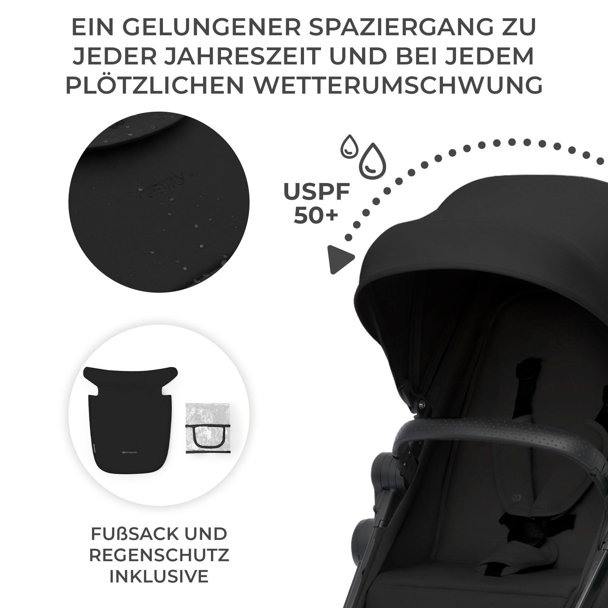 Kinderkraft Kombi-Kinderwagen »NEWLY 4IN1 MINK PRO« 22 kg