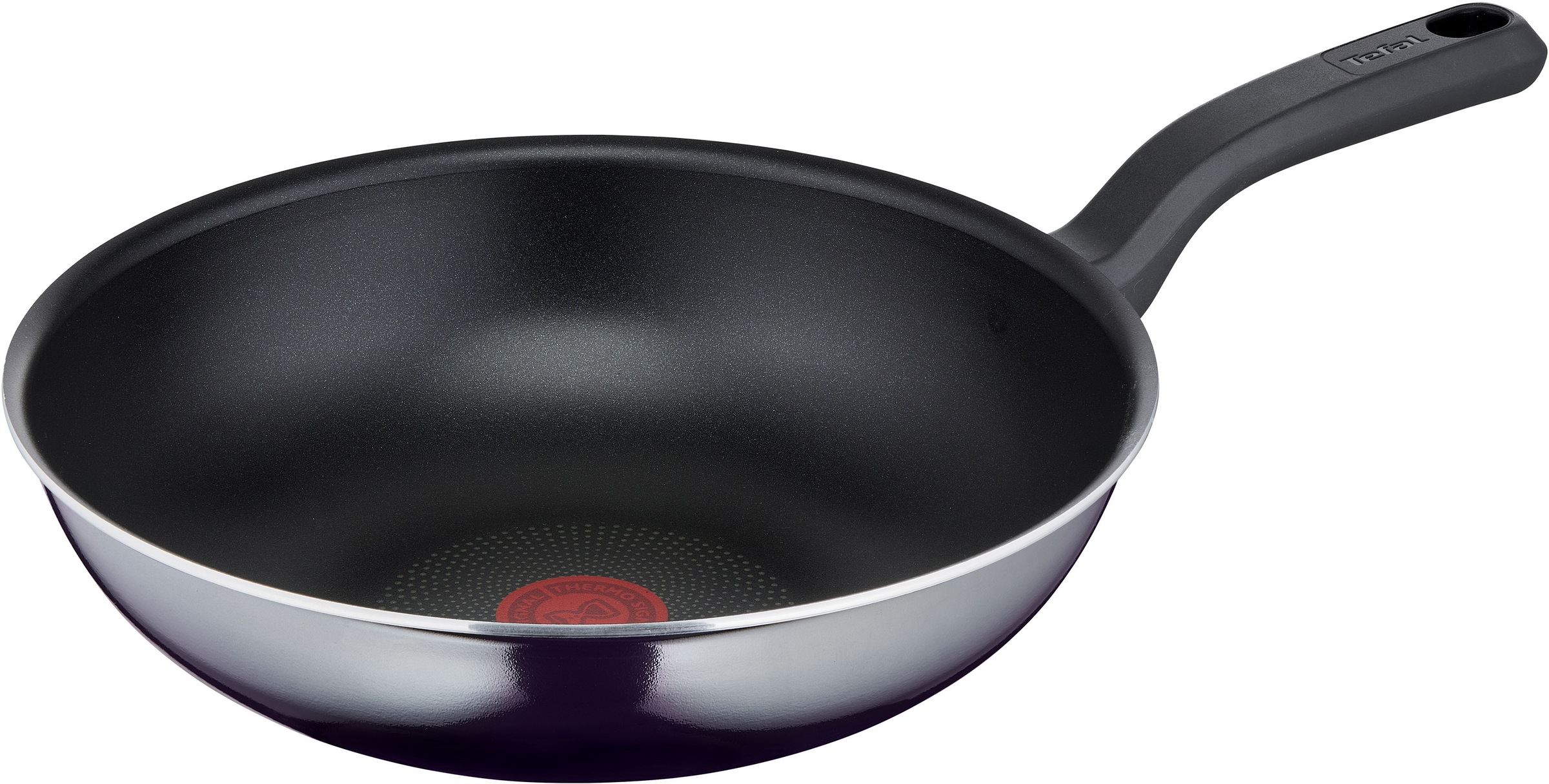 Tefal Wok »D52619 Resist«, Aluminium, sichere Titanium Antihaftversiegelung, Thermo-Signal Temperaturindikator, hergestellt in Frankreich, leichte Reinigung, Flame Protect-Technologie, Ø 28 cm