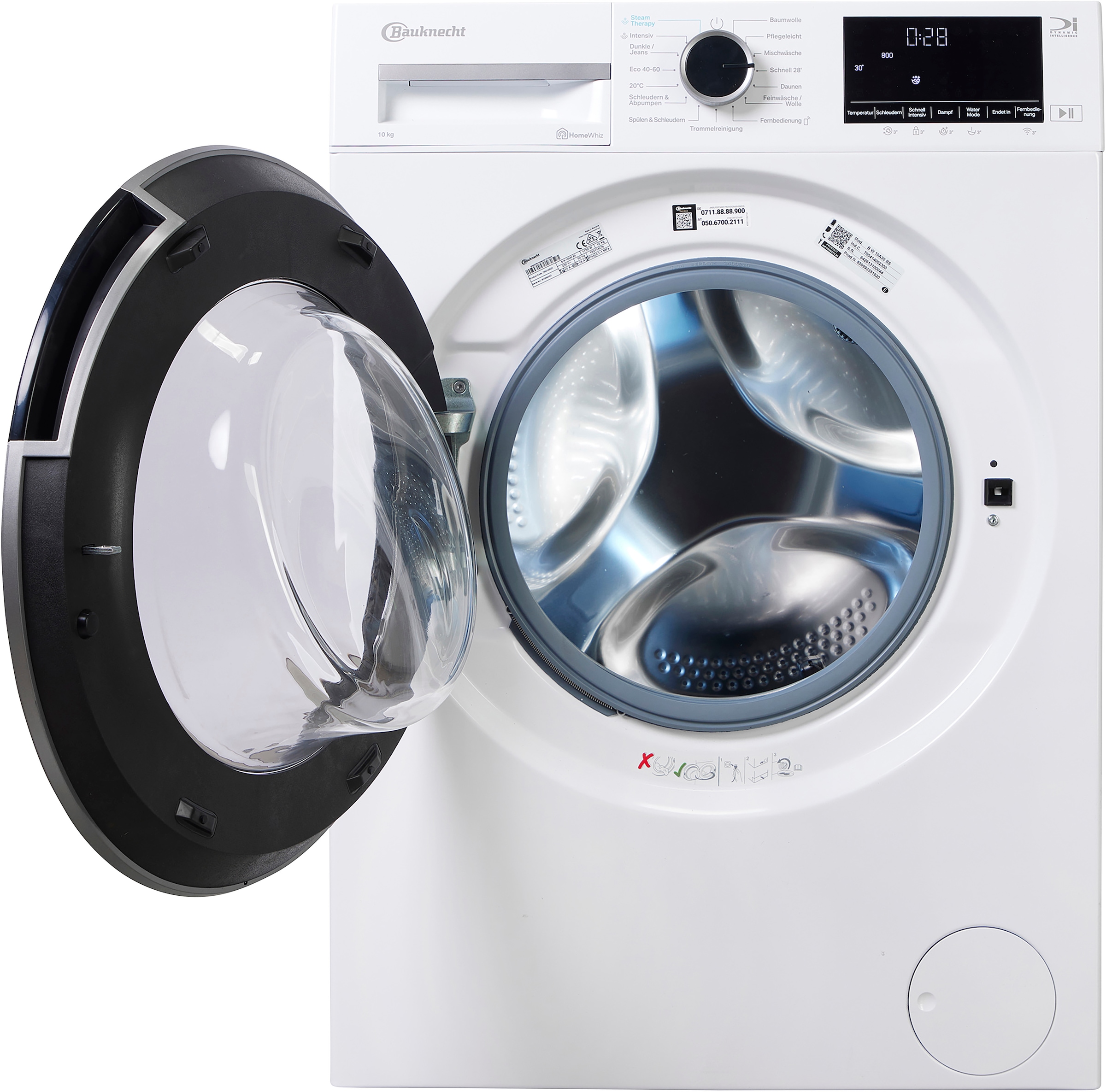 BAUKNECHT Waschmaschine »B W 10A30 BS« 10 kg 1400 U/min Mikroplastikfilter – filtert bis zu 90% der Mikrofaser
