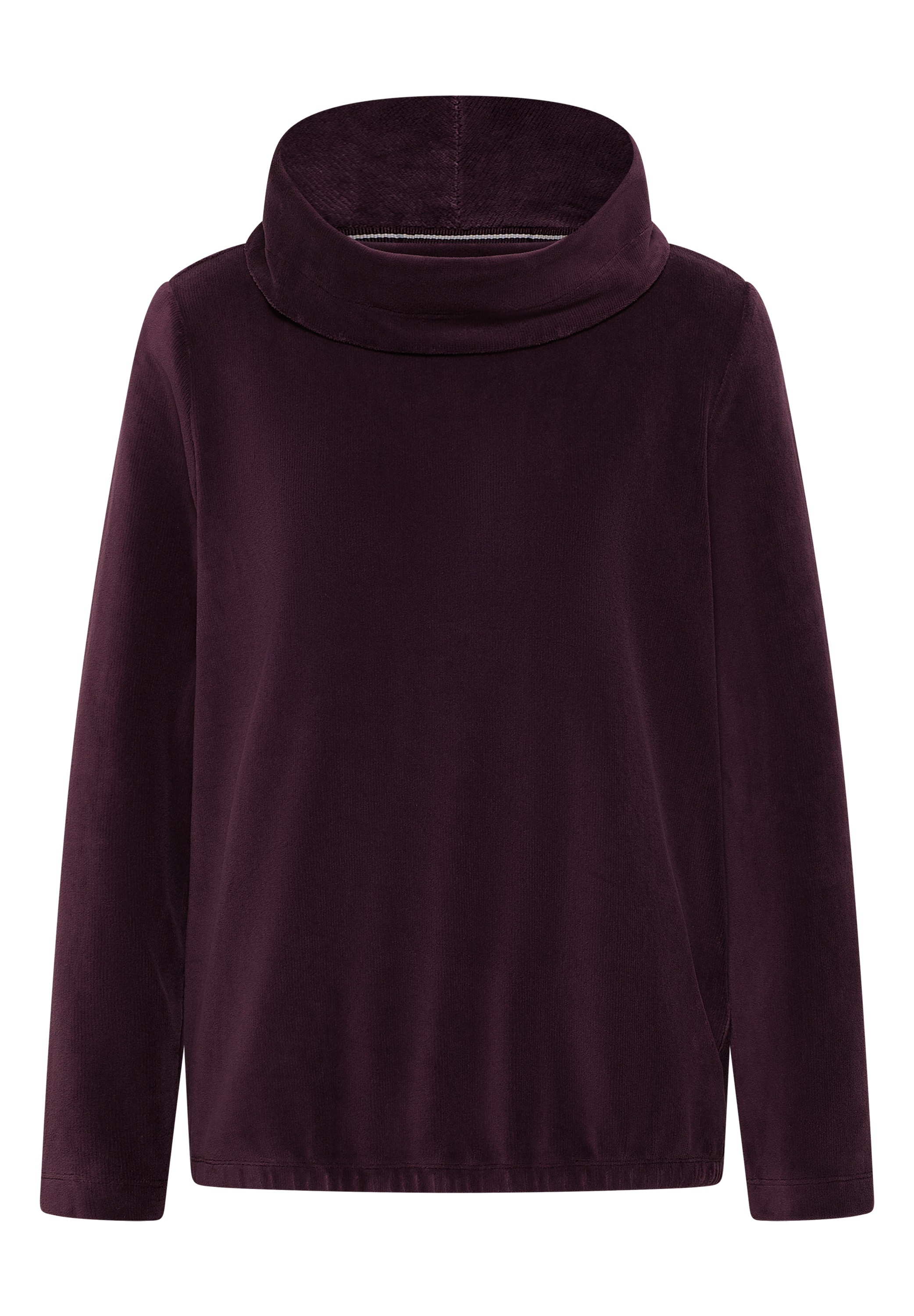 Cecil Rundhalspullover Cord Shirt mit großem Kragen