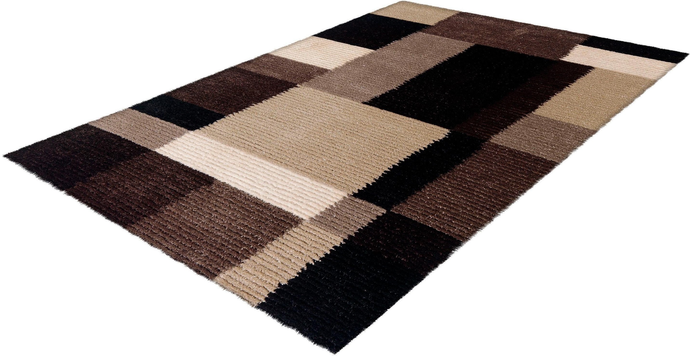 calo-deluxe Teppich »Cheol 8087«, rechteckig, 15 mm Höhe, Hoch-Tief-Struktur, Wohnzimmer