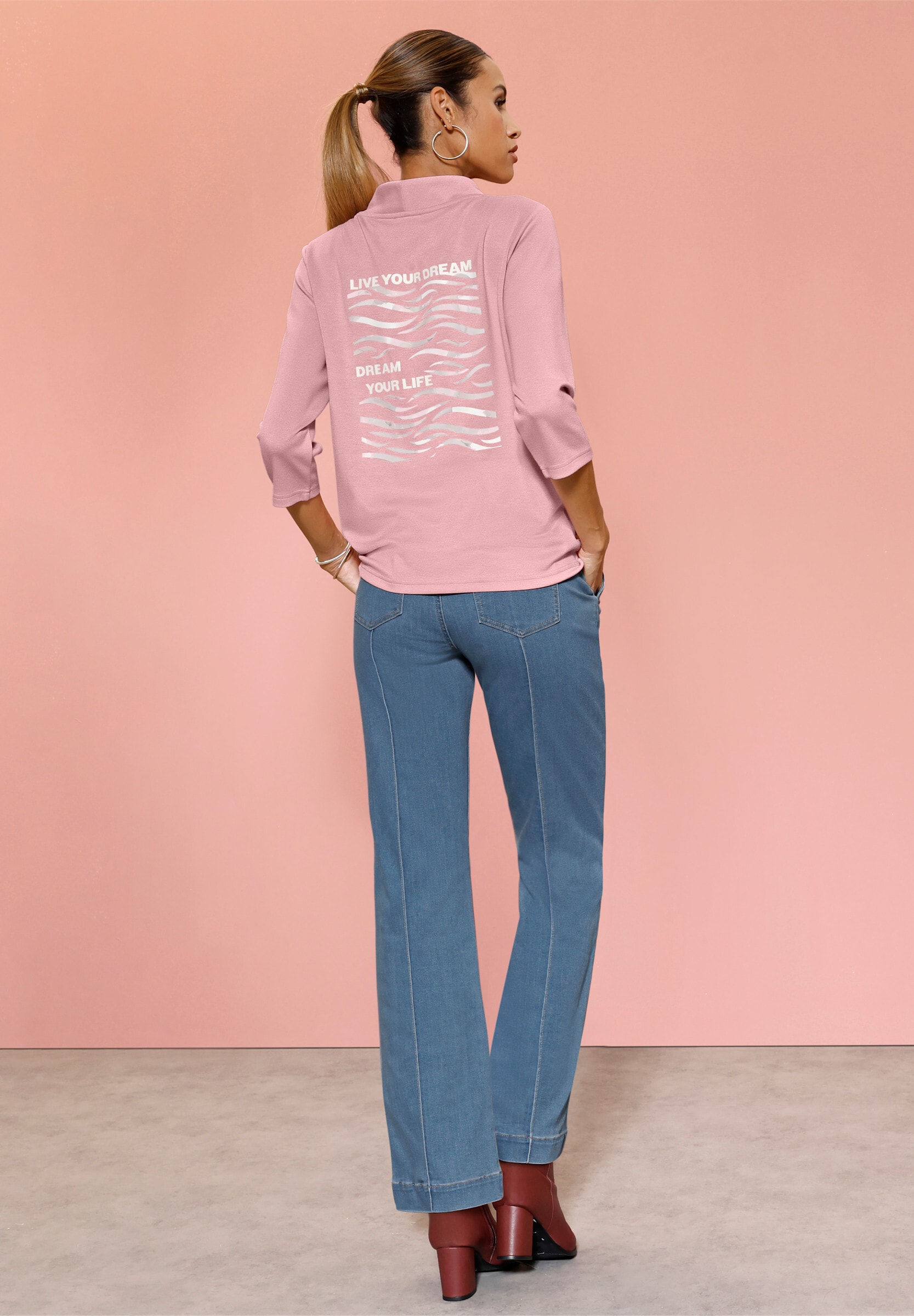 creation L Sweatshirt »Modal-Mix-Sweatshirt Sweatshirt mit Stehkragen«
