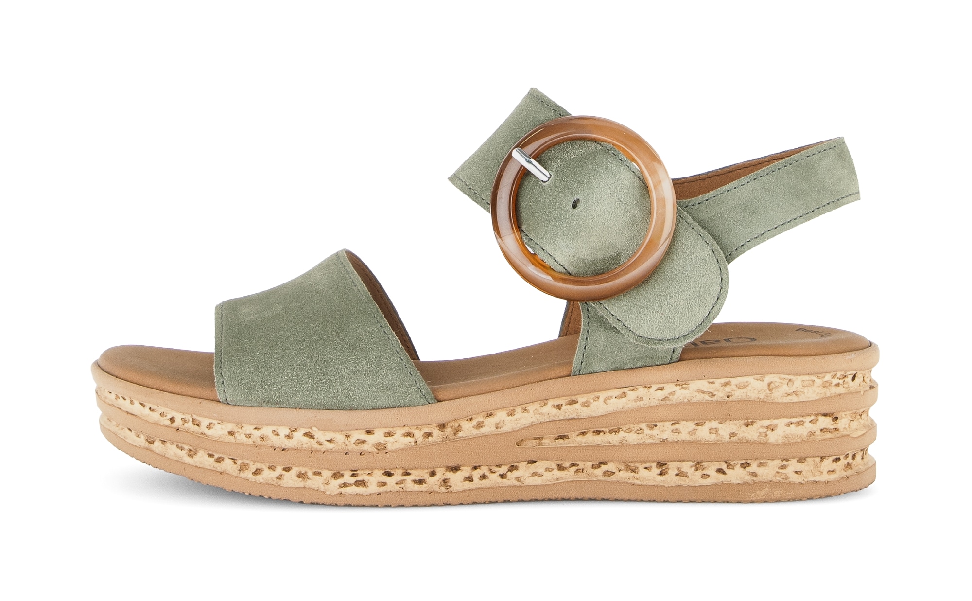 Gabor Keilsandalette  , Riemchensandale, Sommerschuh mit modischer Zierschnalle