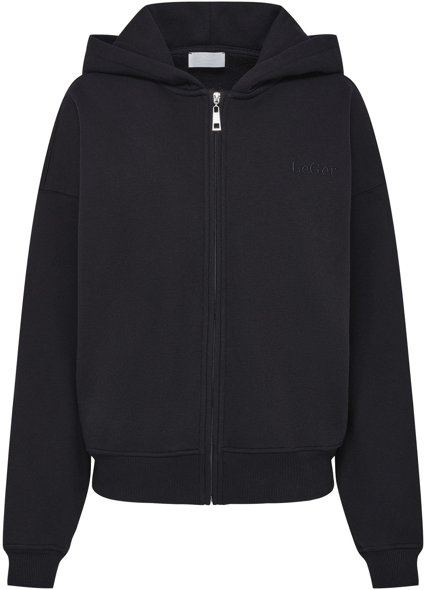 LeGer Kapuzensweatjacke »Fenna, LeGer by Lena Gercke«, Mit hochwertiger Logostickerei auf der Brust