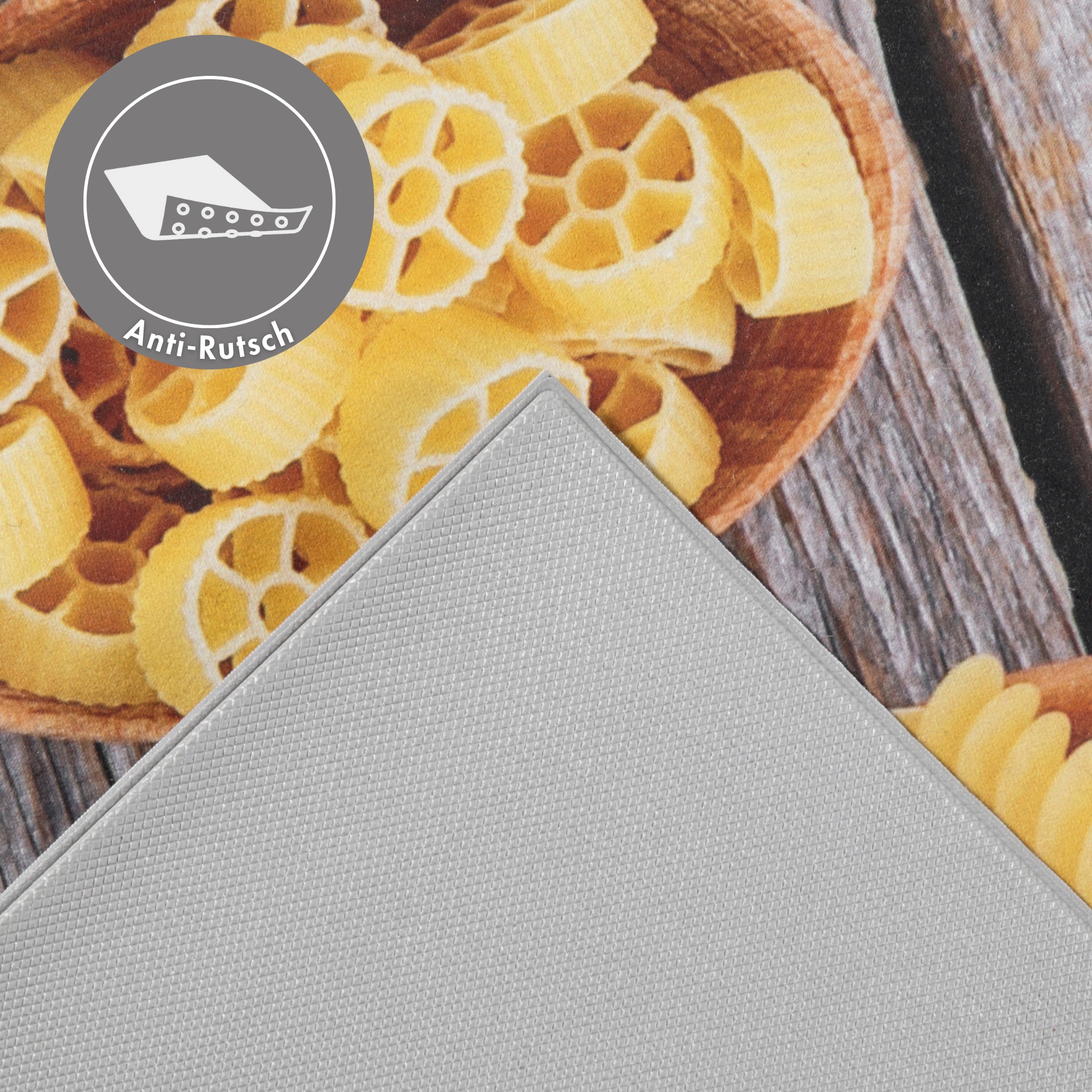 Andiamo Läufer »Kitchen« rechteckig 3 mm Höhe Vinyl-Küchenläufer, moderne Küchenmotive, Pasta, Gewürze, Kaffee