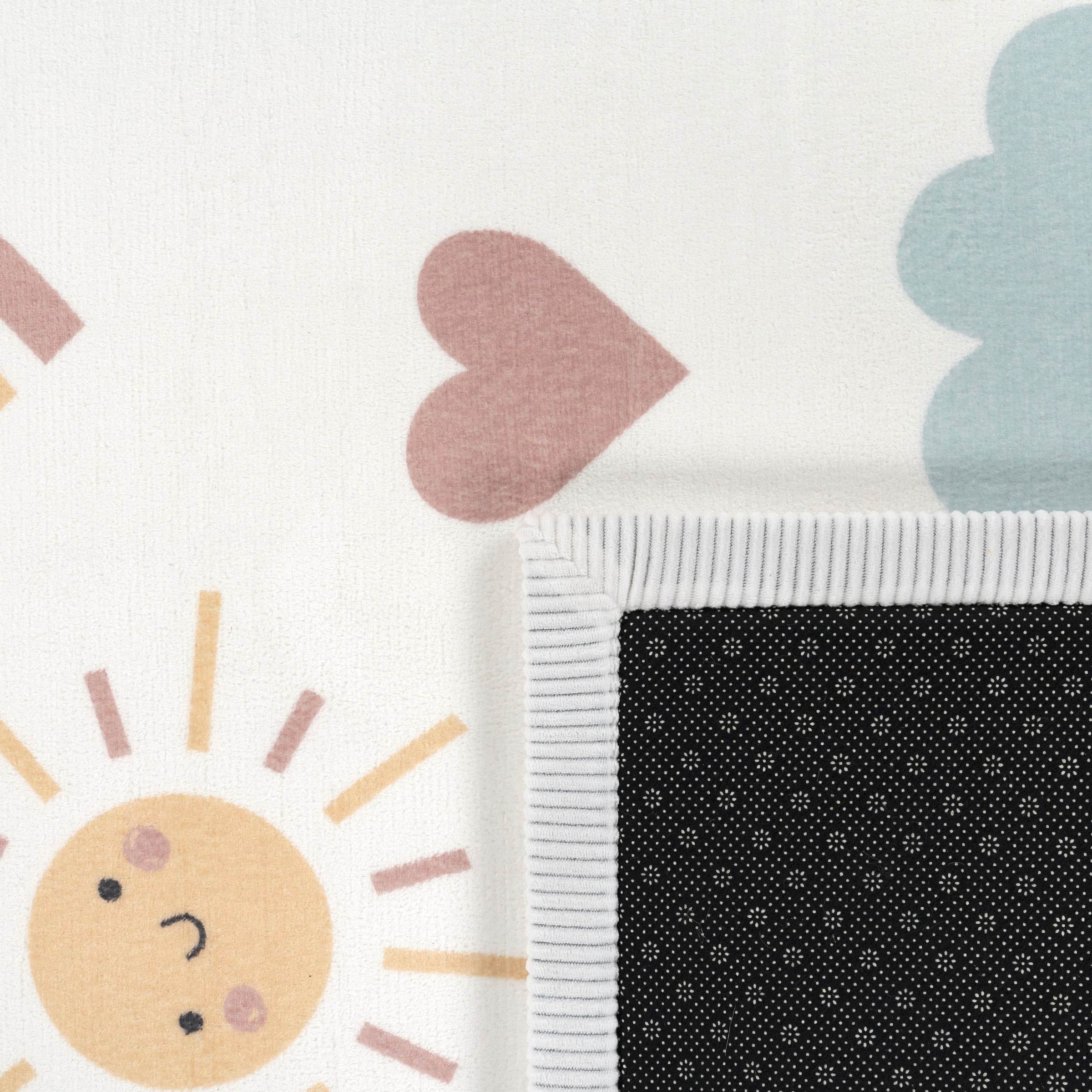 Paco Home Kinderteppich »Emilia 352«, rechteckig, 24 mm Höhe, Kurzflor, Sonne, Wolken, Regenbogen, sehr weicher Flor