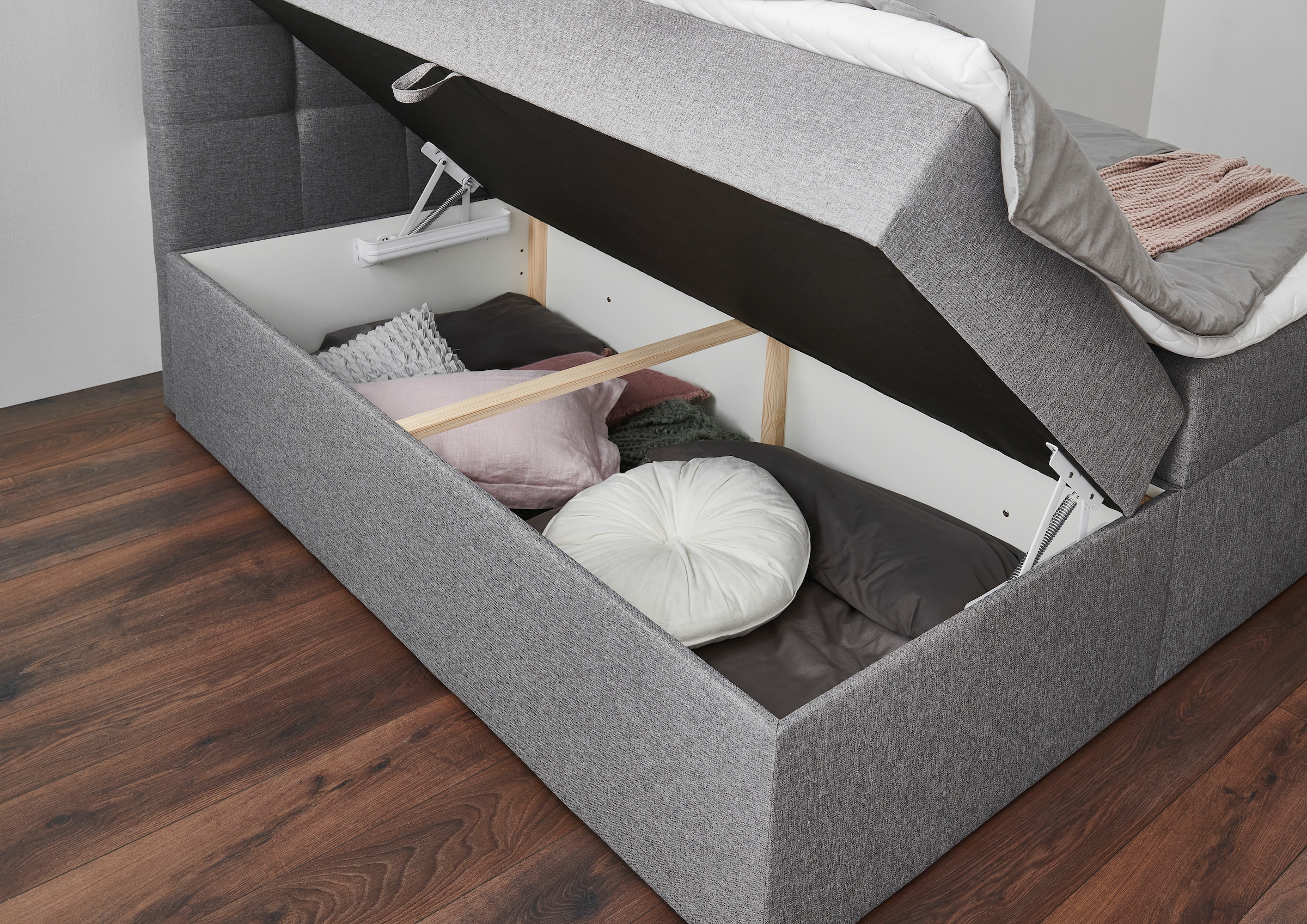 PLACES OF STYLE Boxbett Nische im Bettkasten für zusätzlichen Stauraum