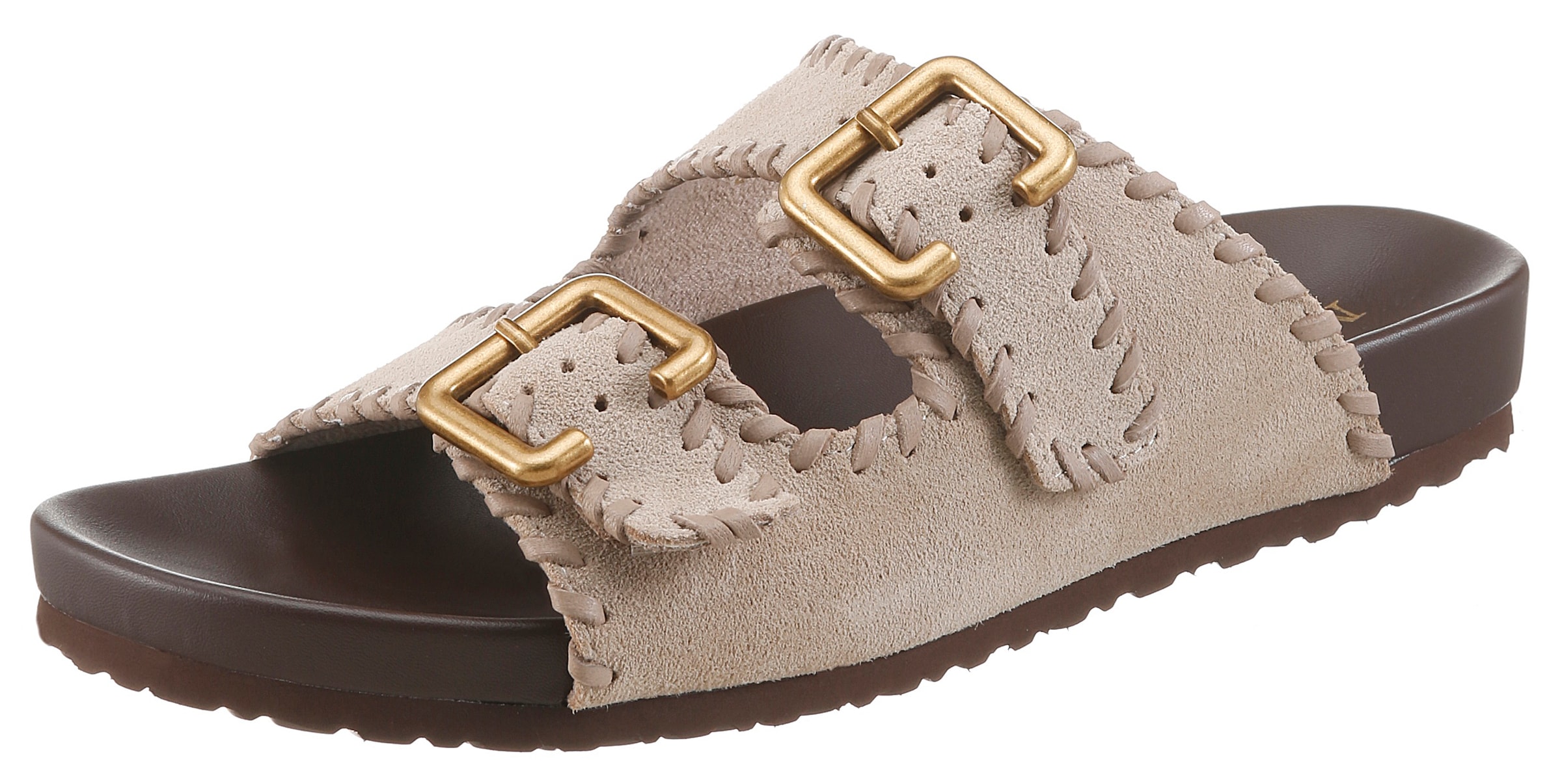 Marc O'Polo Pantolette »Floria«  Sommerschuh, Hausschuh, Strandschuh mit Ziernähten