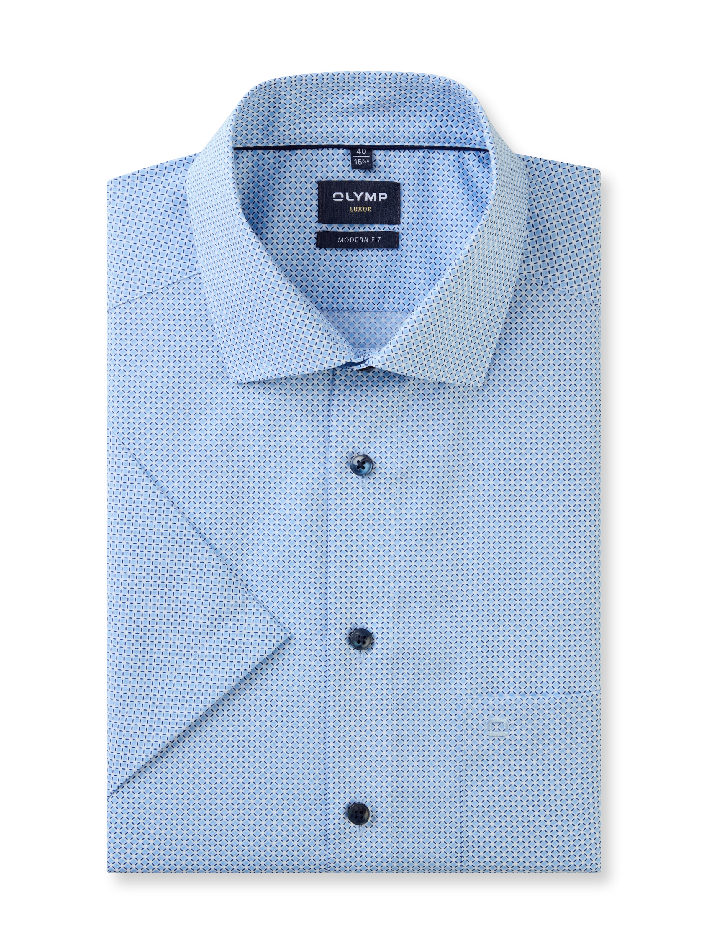 OLYMP Kurzarmhemd »Luxor modern fit«, mit Minimal-Print
