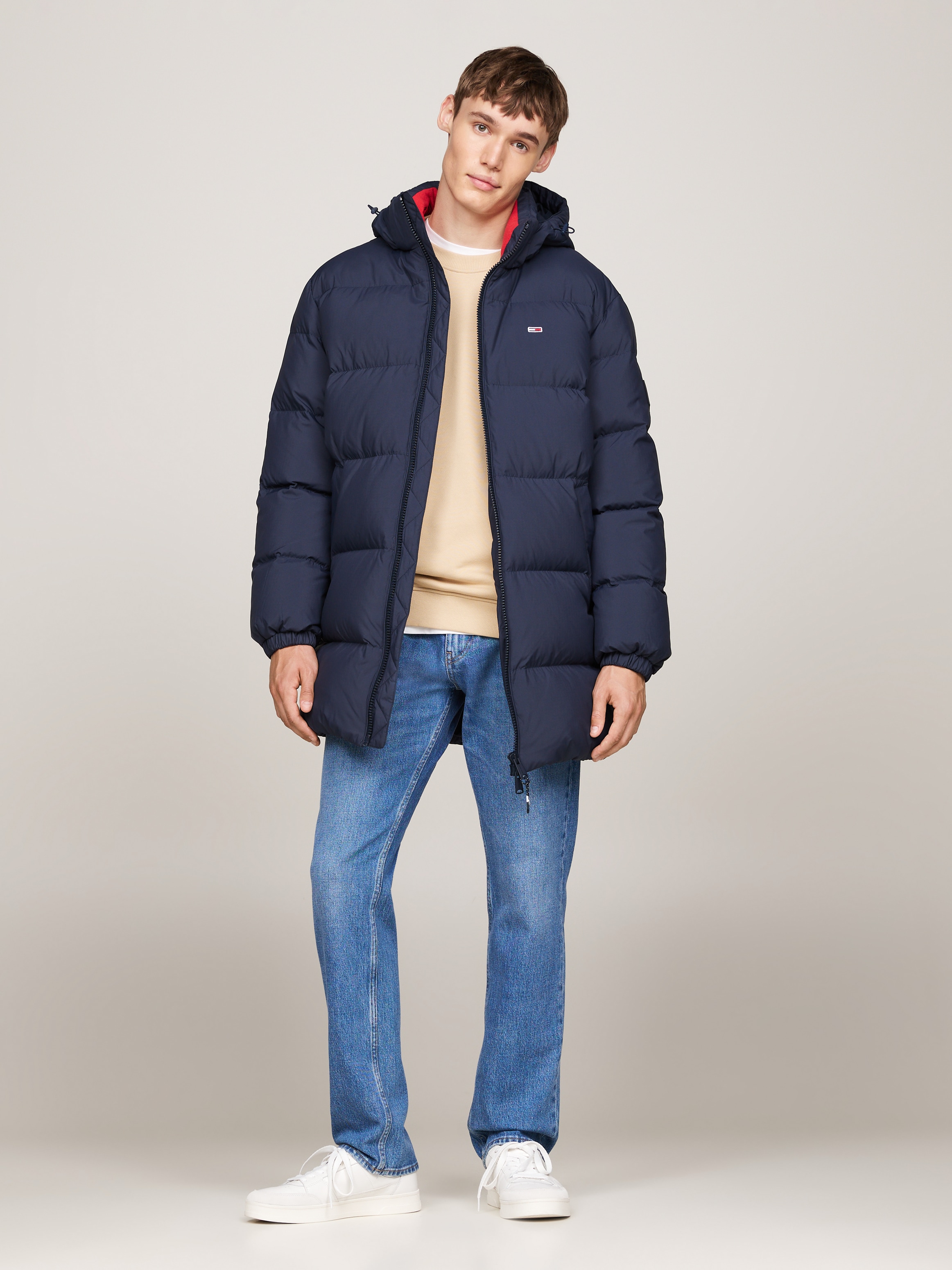 Tommy Jeans Steppjacke »TJM ESSENTIAL DOWN PARKA« mit Kapuze Daunenjacke, Übergangsjacke mit Kapuze