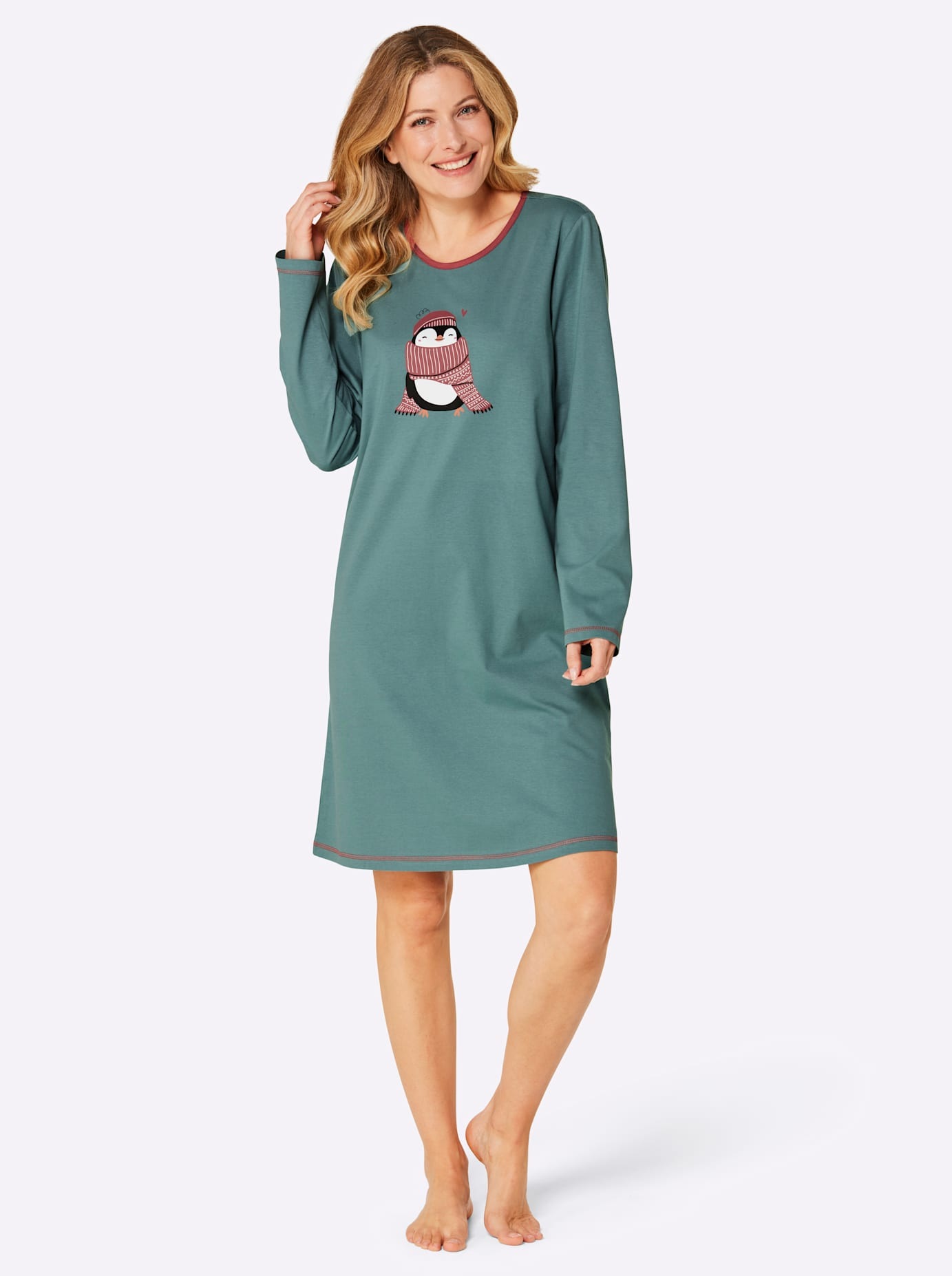 Comtessa Damen Sleepshirt »Sleepshirt« in grün, Größe 44/46