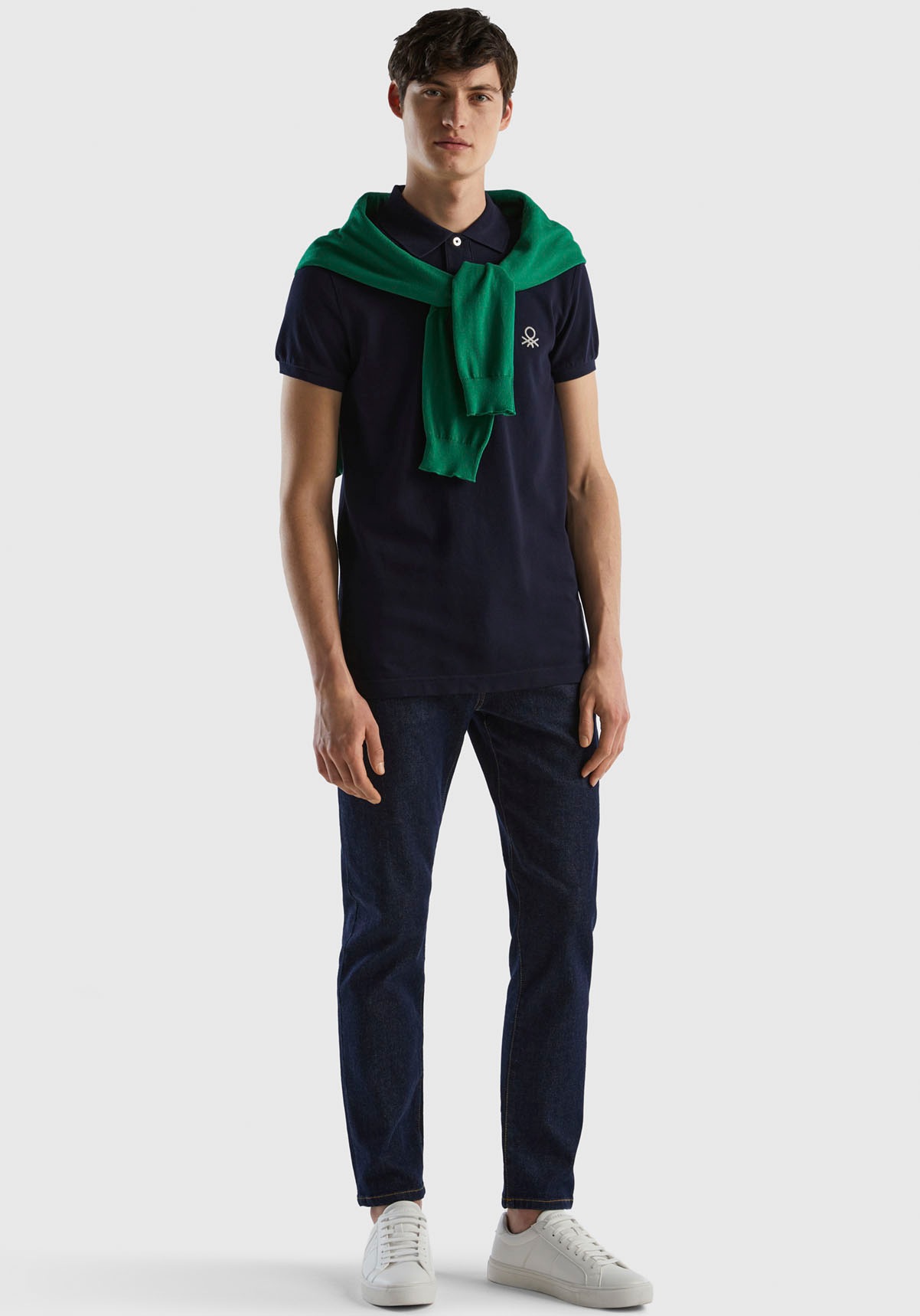 United Colors of Benetton Poloshirt, mit großem Label-Badge