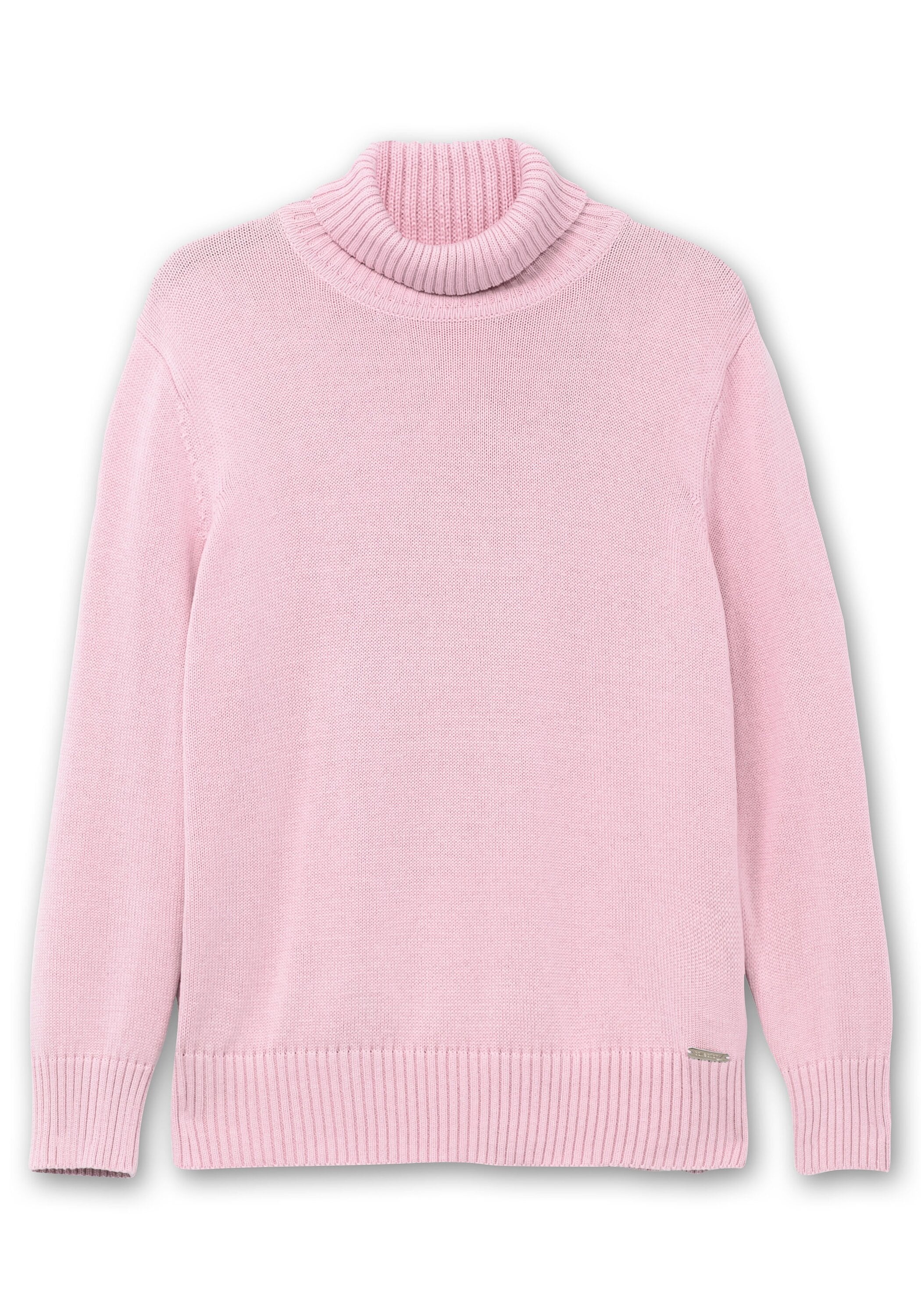 Sheego Rollkragenpullover »Rollkragenpullover aus Baumwoll-Mix, mit Rippbündchen«