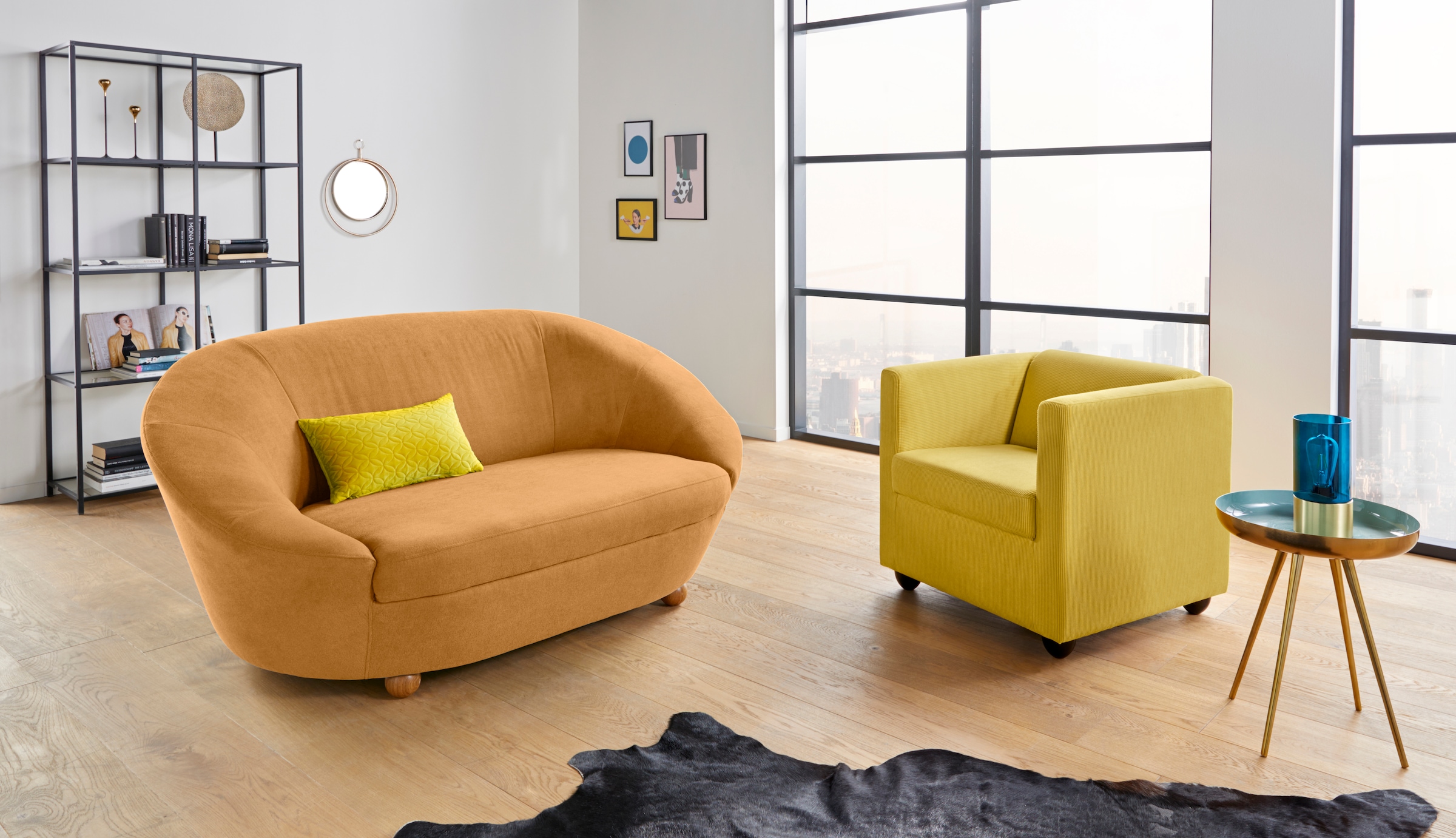 LOOKS by Wolfgang Joop Sofa »LooksIV«, Rundsofa, in vielen frischen Farben wählbar