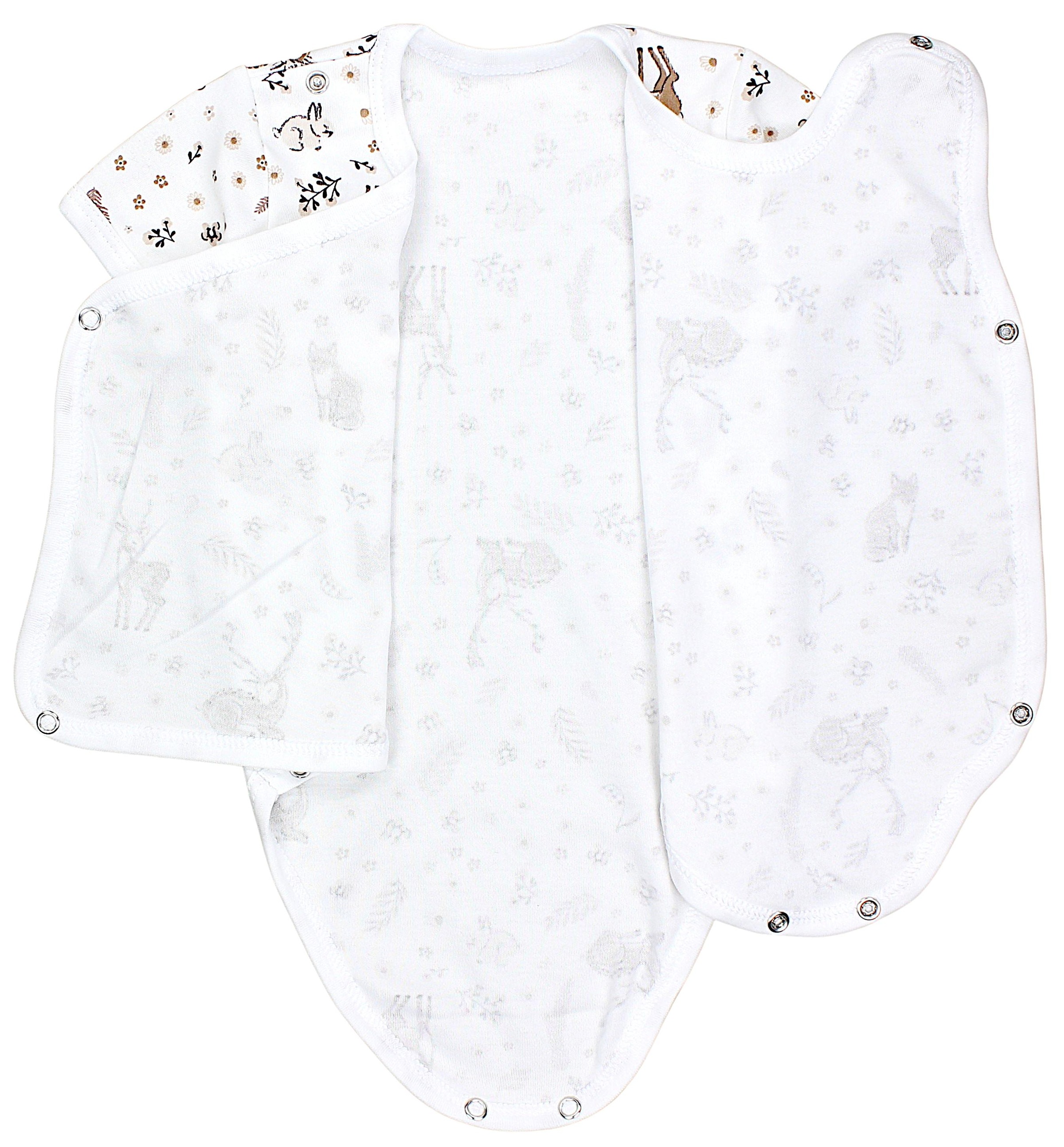 TupTam Kurzarmwickelbody »Wickelbody Baby Mädchen Kurzarm Wickelbody 5er Set«