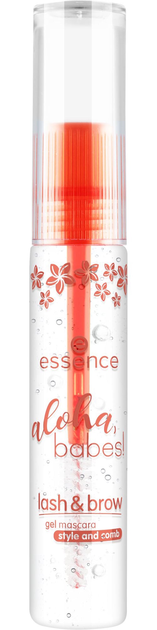 Essence Augenbrauen-Gel »aloha, babes! lash & brow gel mascara«, Definierte Wimpern und Augenbrauen mit pflegendem, transparentem Gel.