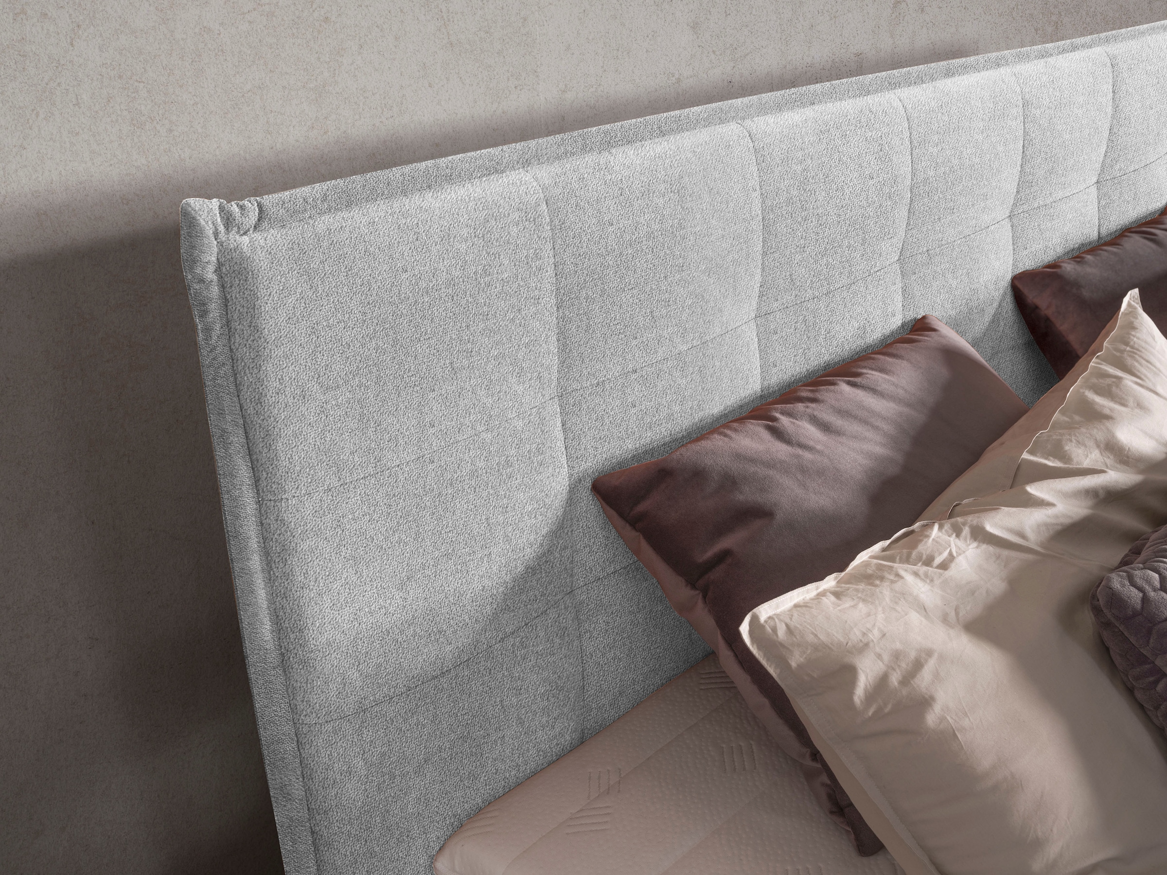 alina Boxspringbett »Elmar« mit gestepptem Kopfteil, inklusive Matratze und Topper